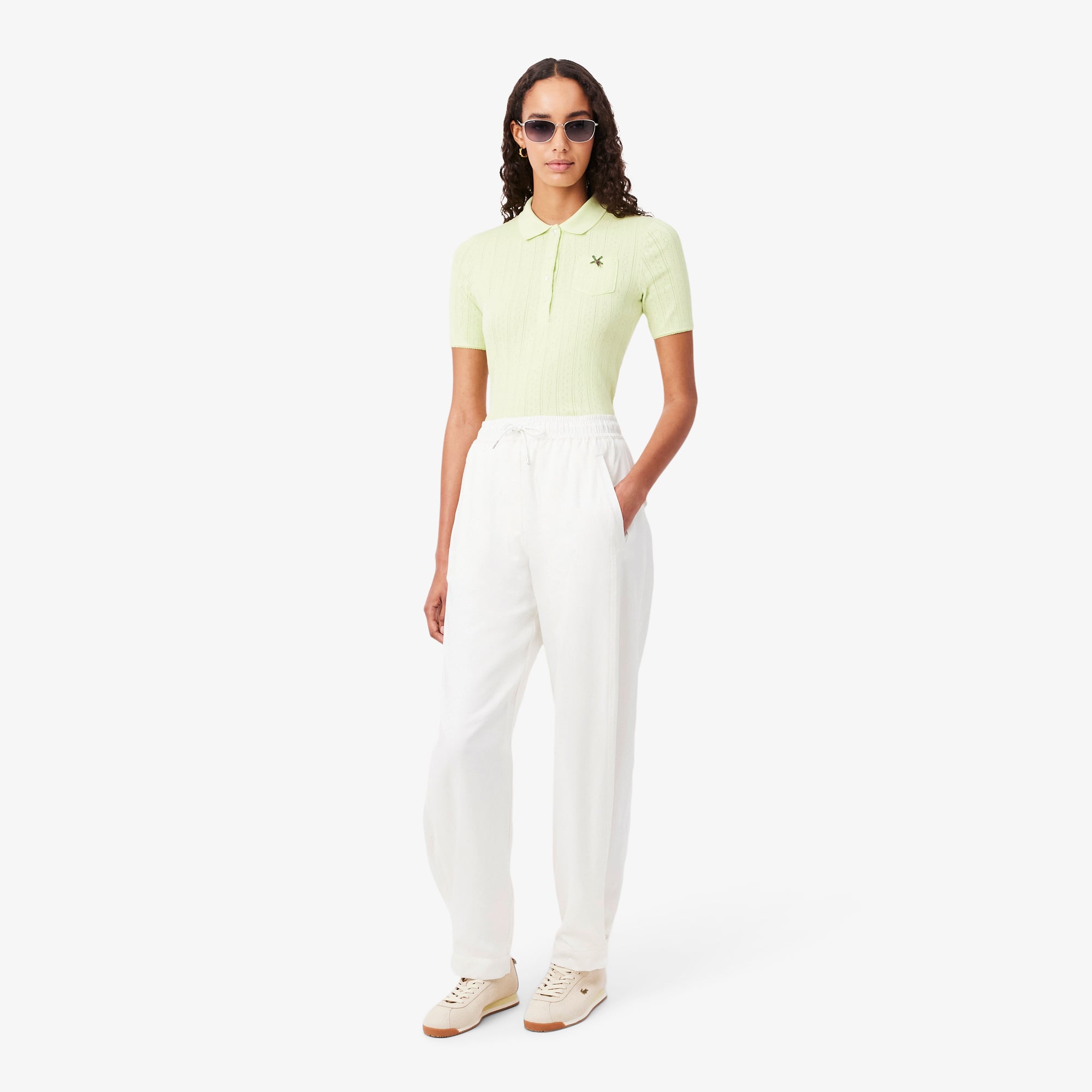 Kadın Oversize Fit Beyaz Pantolon HF0252.70V | Lacoste