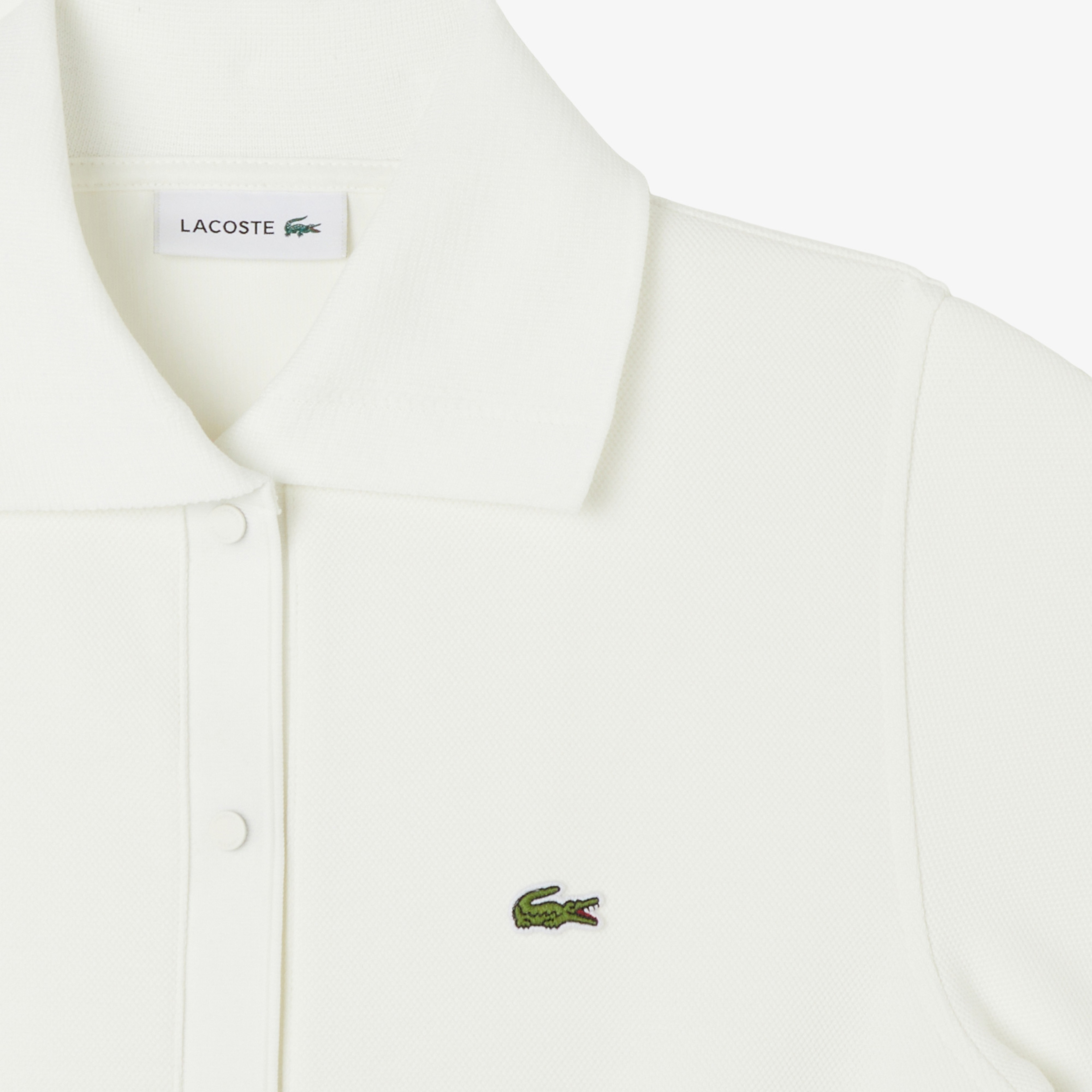 Kadın Classic Fit Kısa Kollu Polo Yaka Krem Elbise