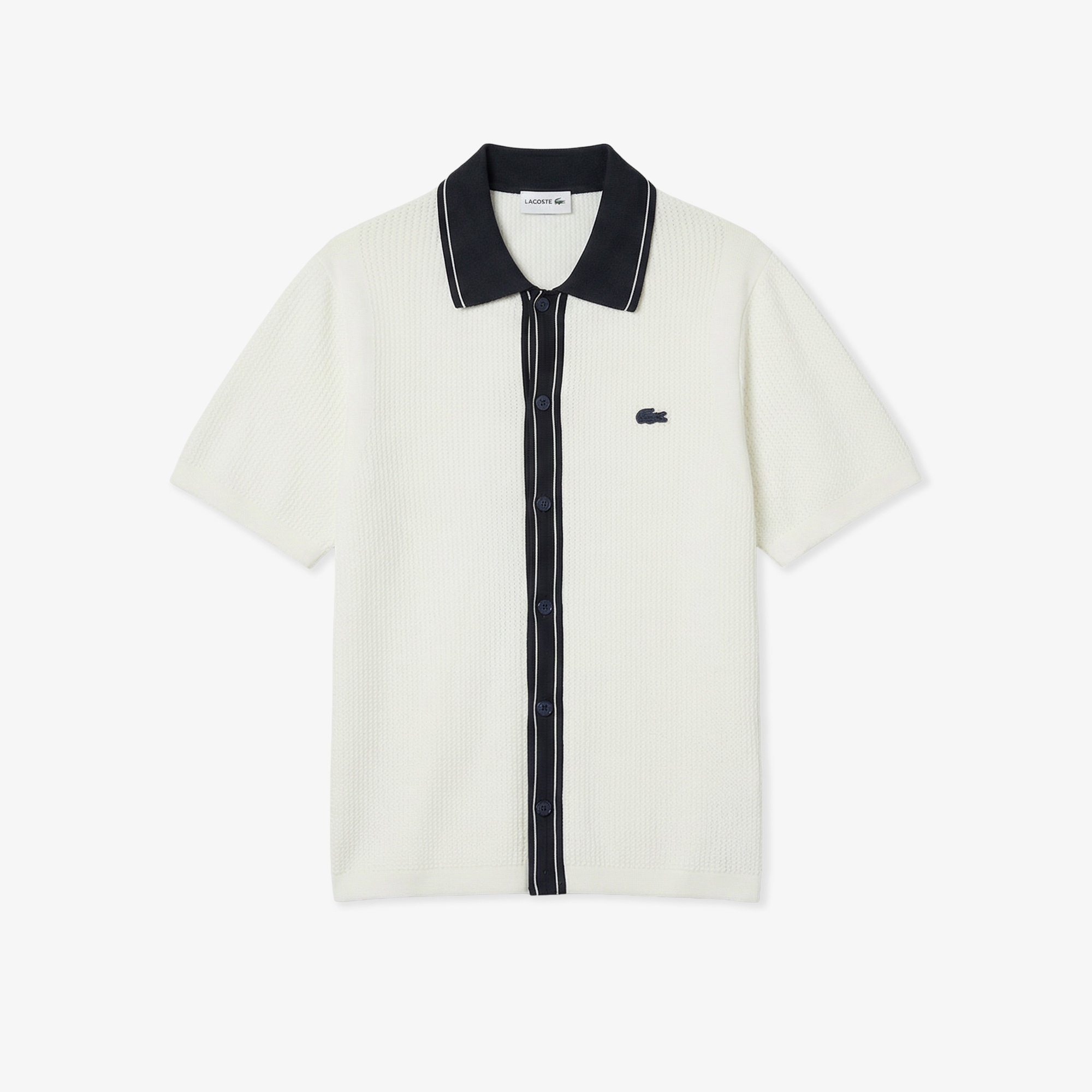 Erkek Classic Fit Kısa Kollu Polo Yaka Beyaz Triko