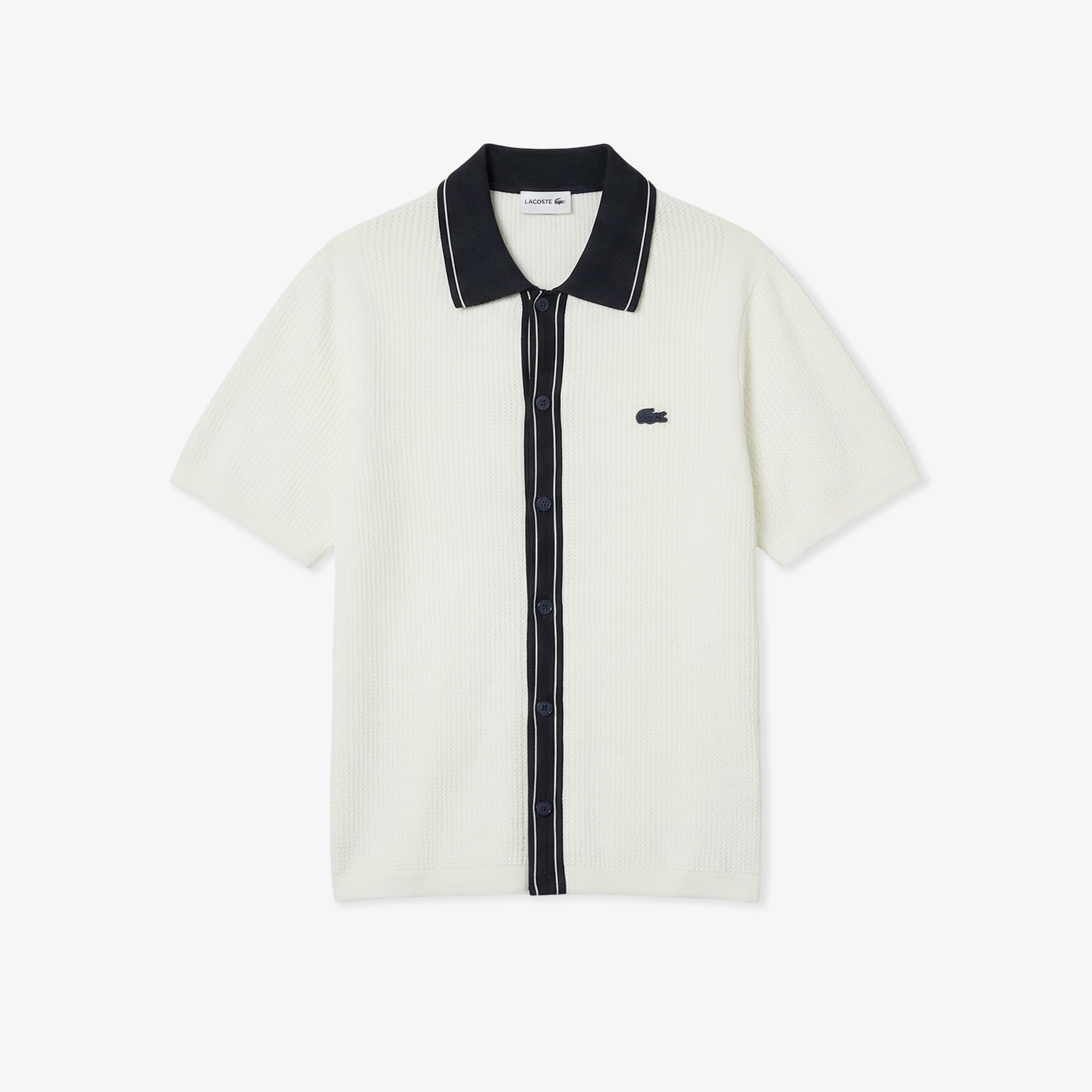 Erkek Classic Fit Kısa Kollu Polo Yaka Beyaz Triko