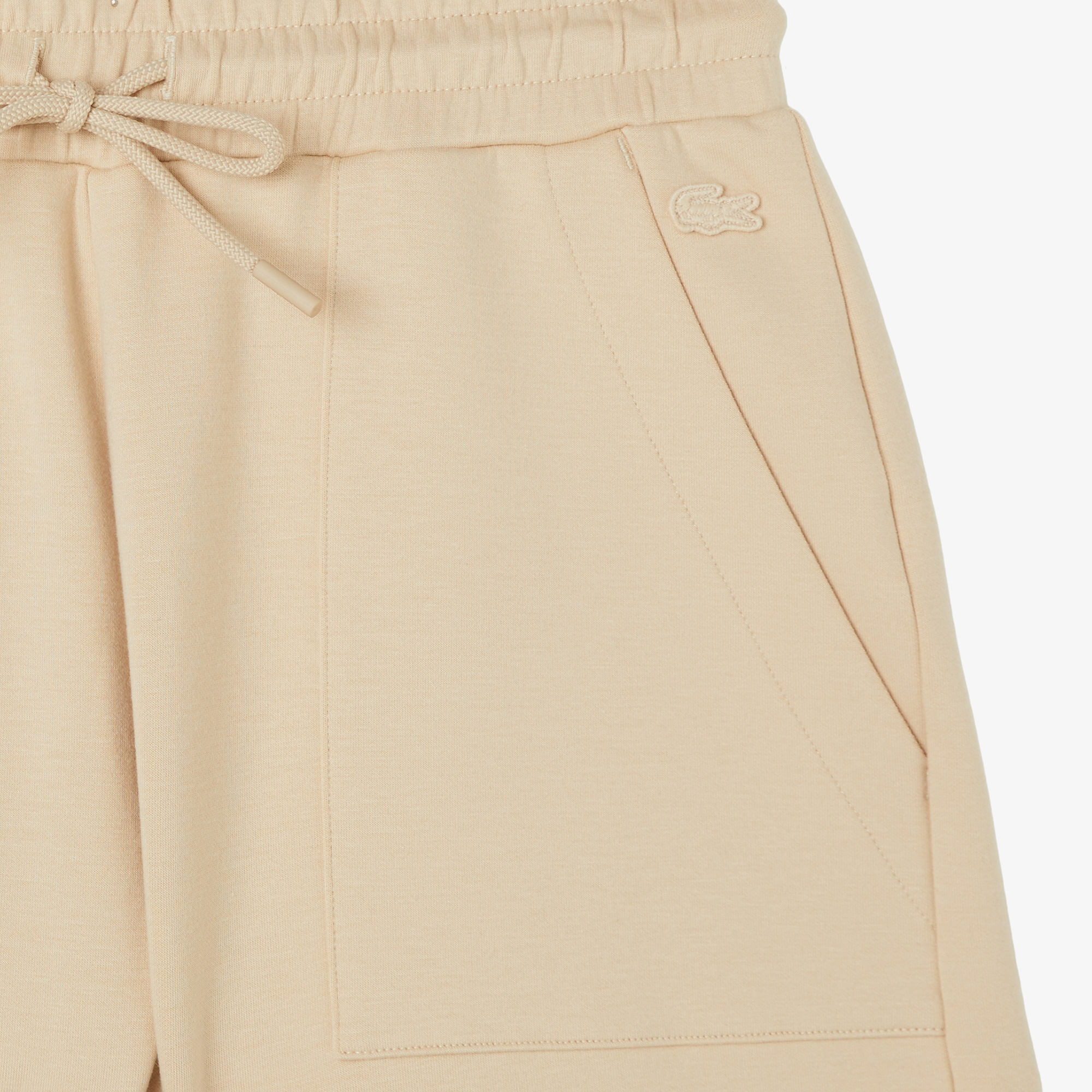Lacoste Kadın Relaxed Fit Bej Şort görsel 4