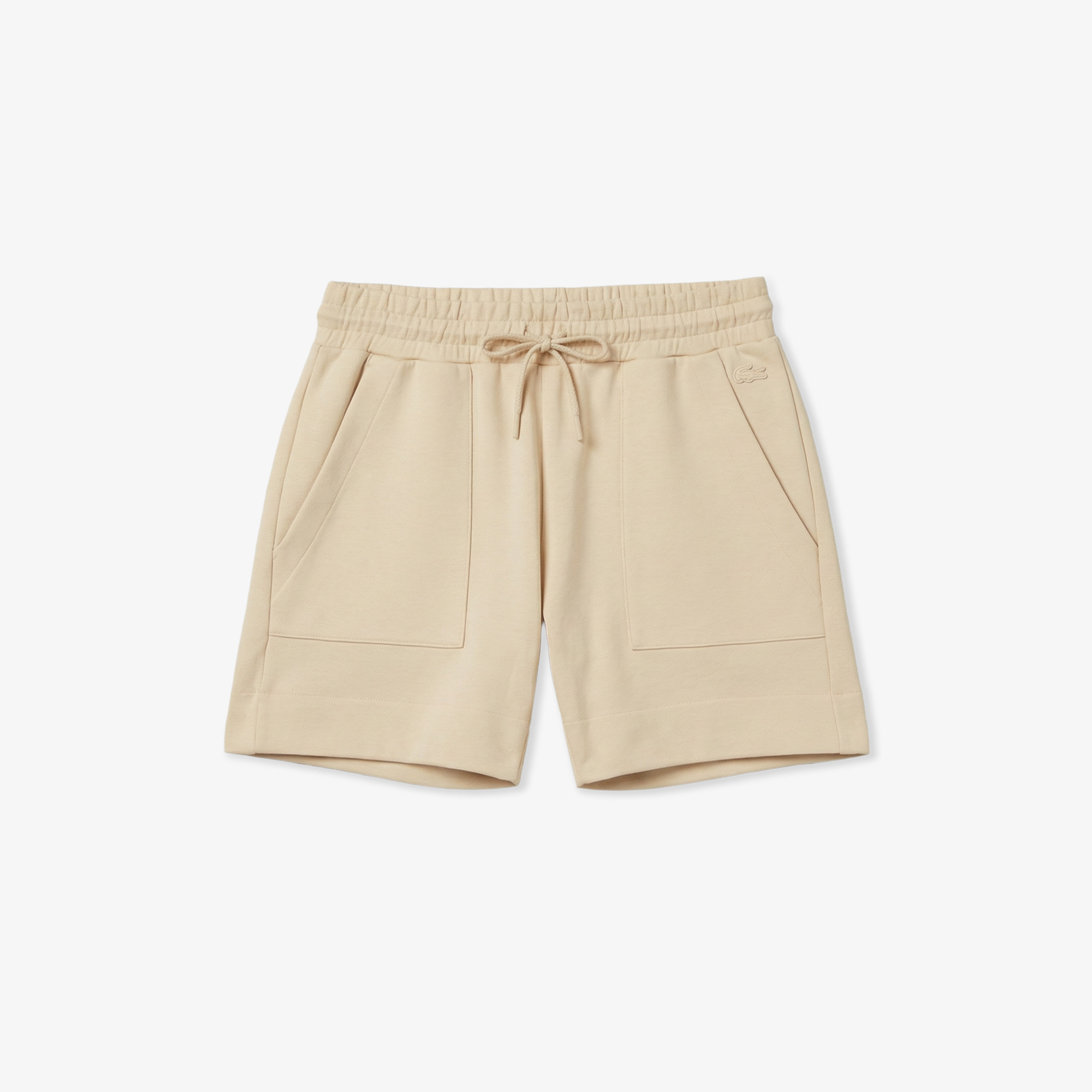 Lacoste Kadın Relaxed Fit Bej Şort görsel 3