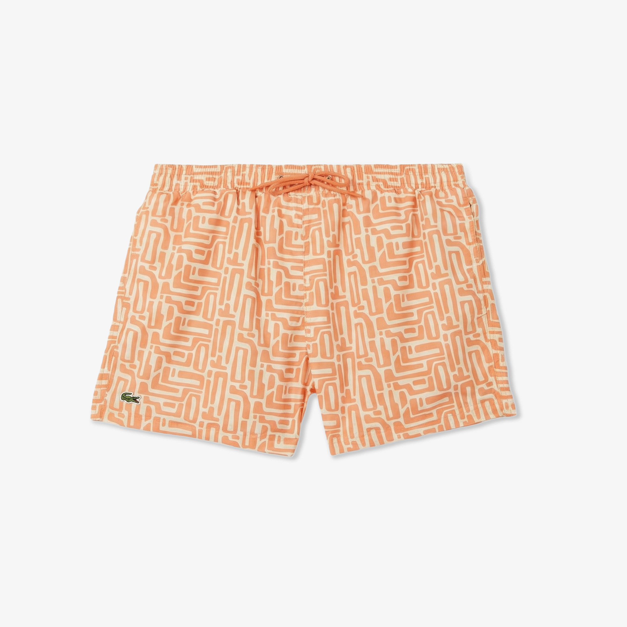 Lacoste Erkek Regular Fit Desenli Turuncu Deniz Şortu görsel 3