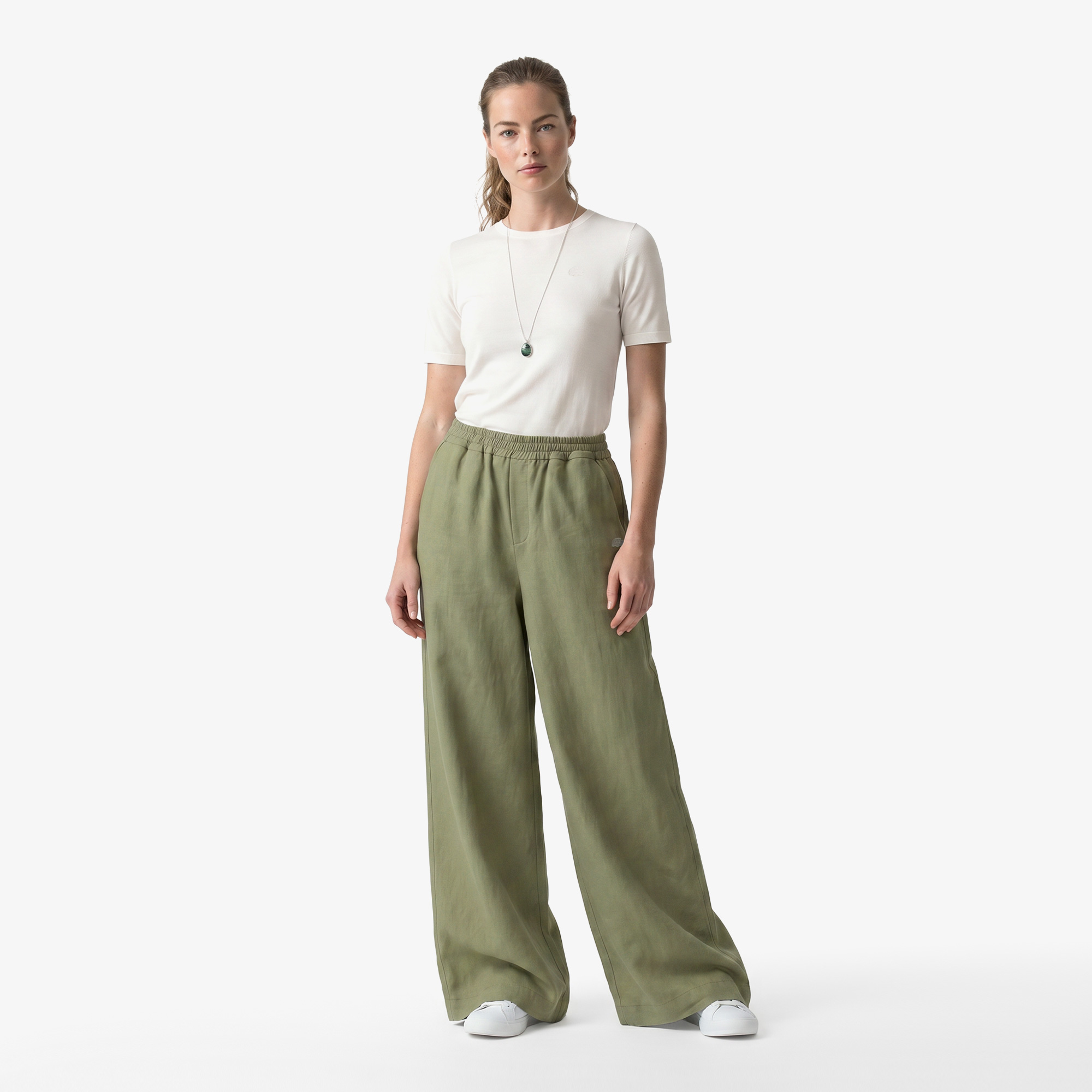 Kadın Relaxed Fit Haki Pantolon