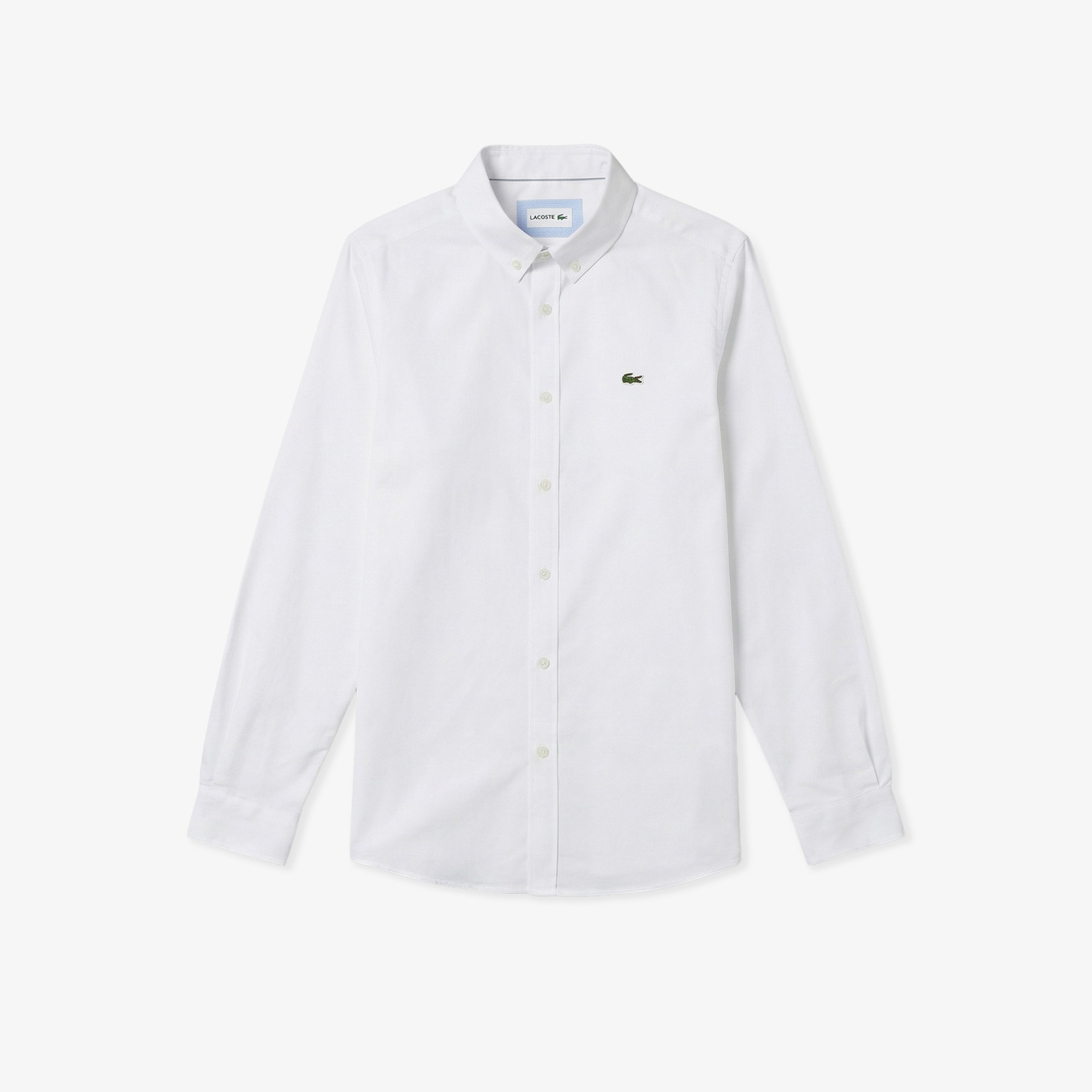 Erkek Slim Fit Düğmeli Yaka Beyaz Gömlek Erkek Slim Fit Düğmeli Yaka Beyaz Gömlek