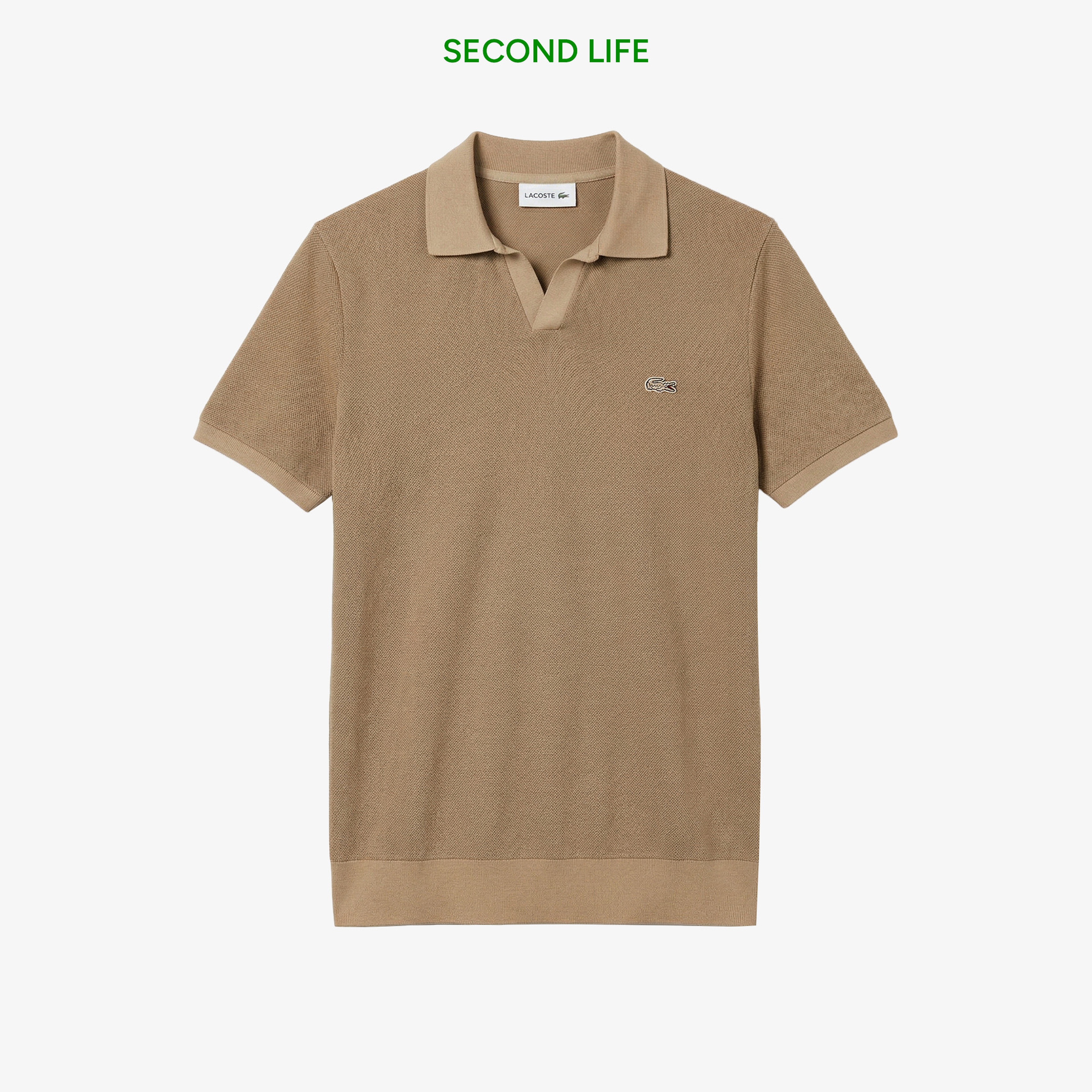 Erkek Regular Fit V yaka Kahverengi Polo Erkek Regular Fit V yaka Kahverengi Polo