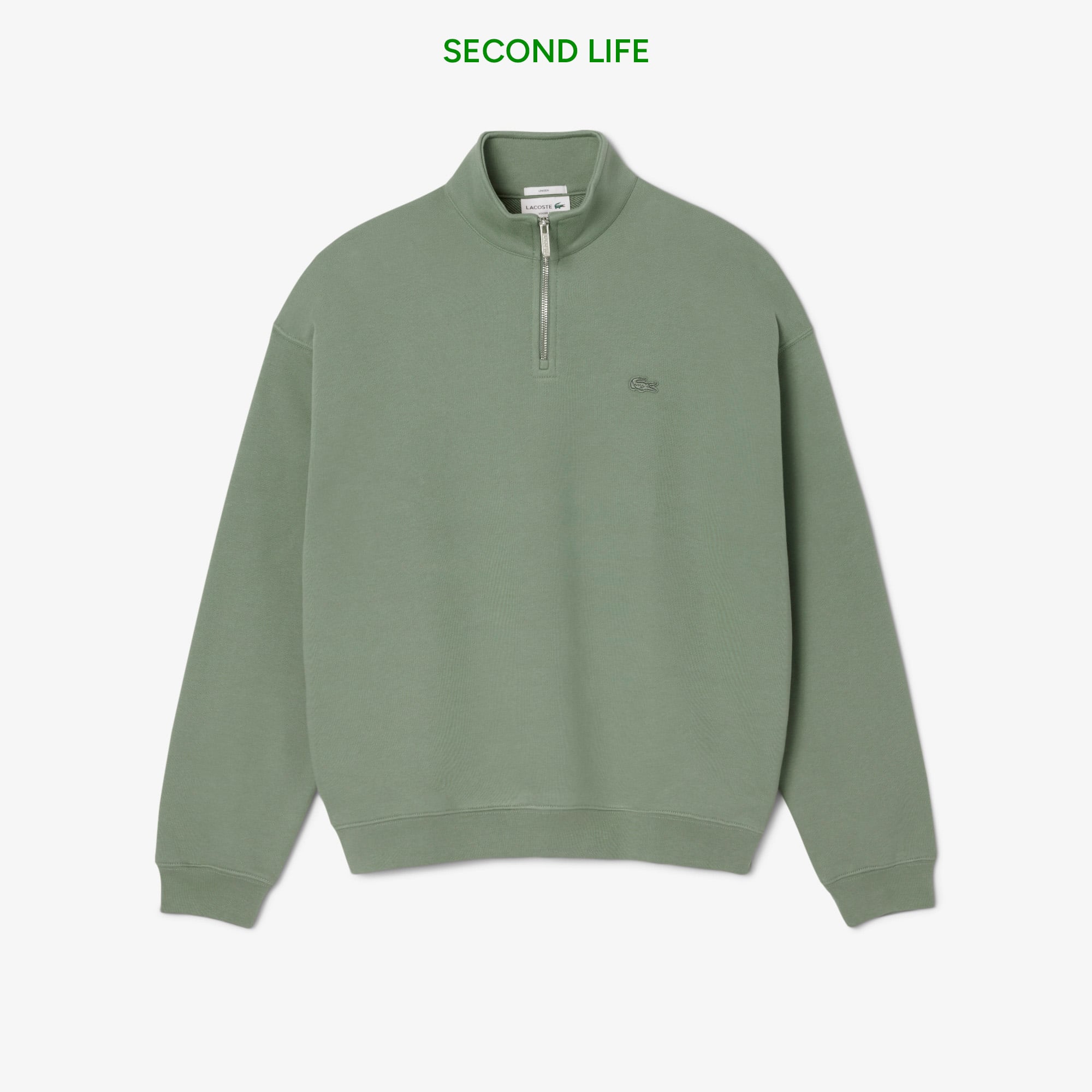 Lacoste İkinci El Erkek Yarım Fermuarlı Yeşil Sweatshirt