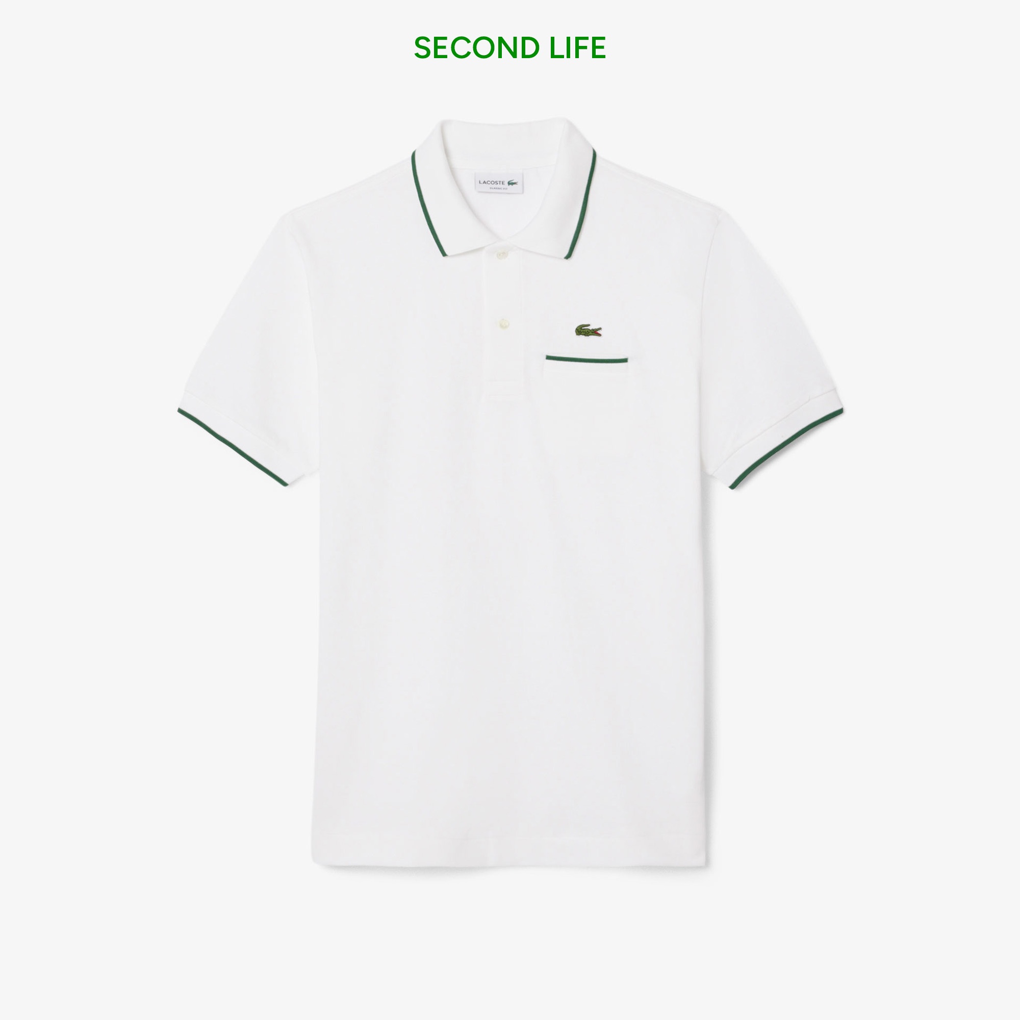 L.12.12 Erkek Classic Fit Beyaz Polo