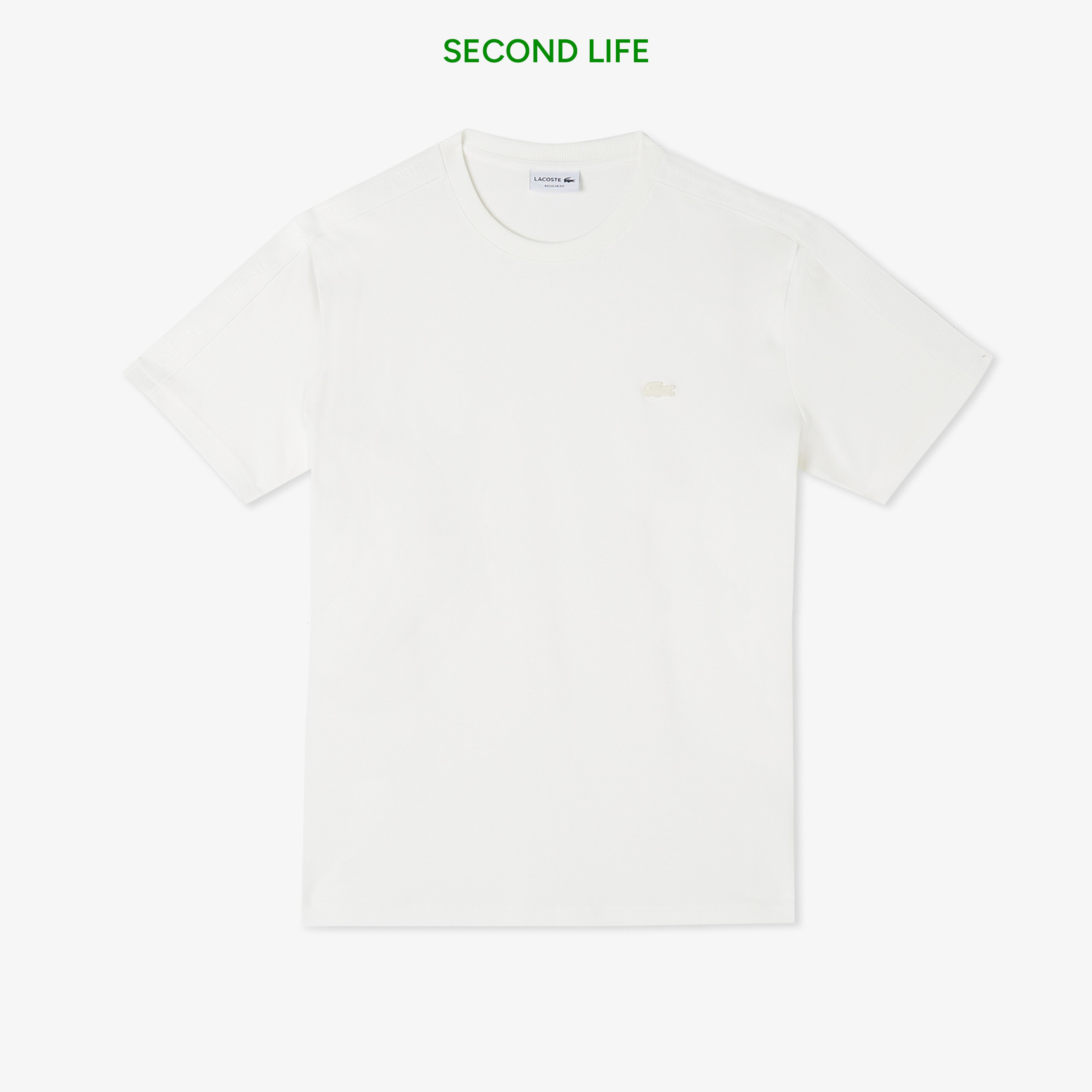 Erkek Regular Fit Bisiklet Yaka Beyaz T-Shirt