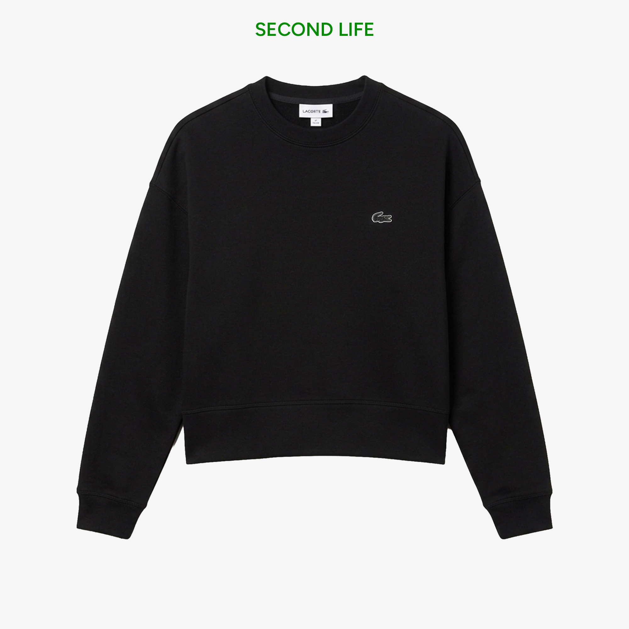 Kadın Oversize Fit Pamuk Siyah Sweatshirt