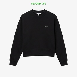 Kadın Oversize Fit Pamuk Siyah Sweatshirt Siyah
