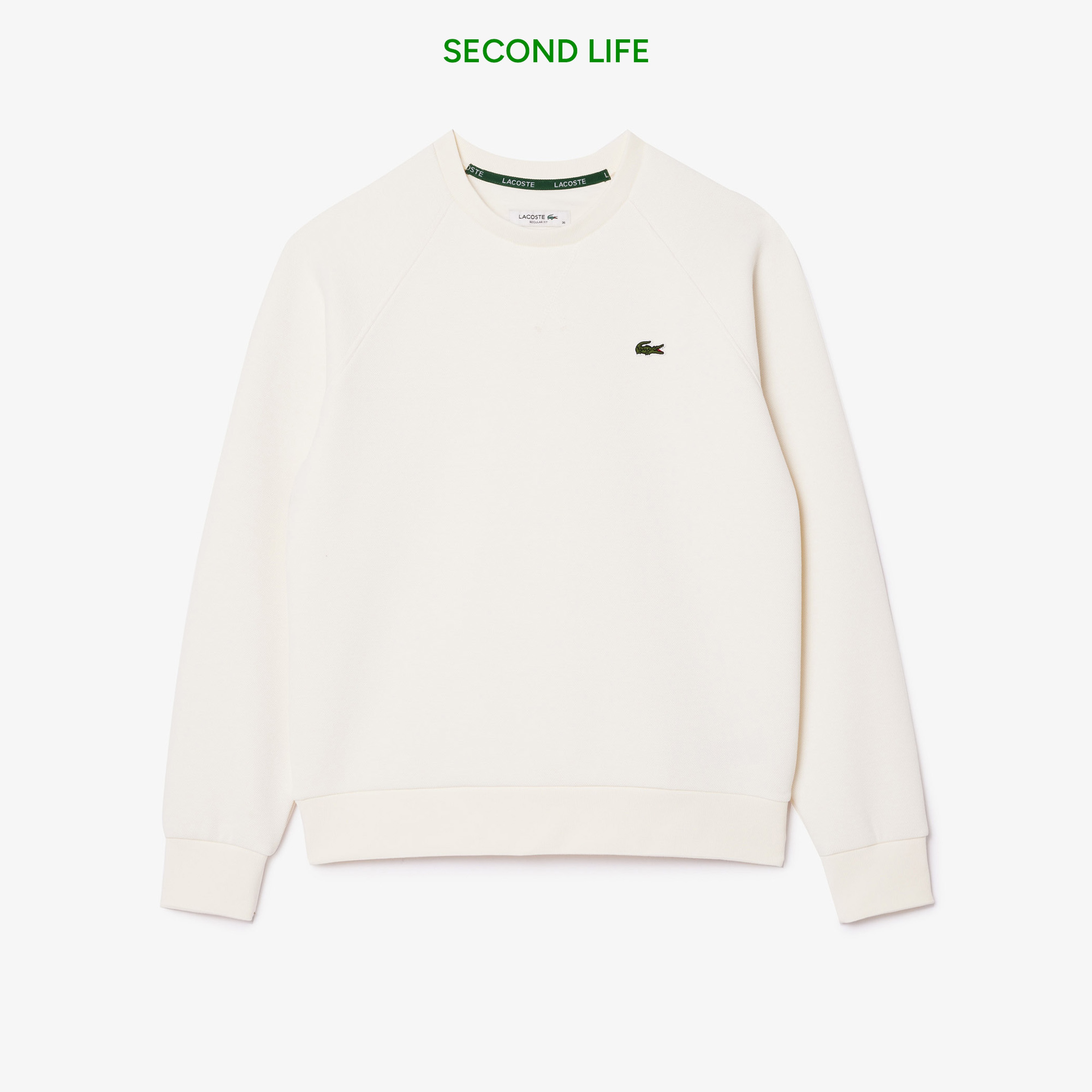Kadın Regular Fit Bisiklet Yaka Beyaz Sweatshirt