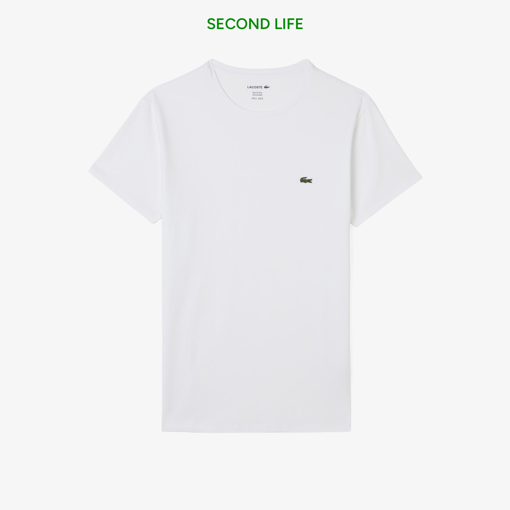 Erkek Slim Fit Bisiklet Yaka Beyaz T-Shirt