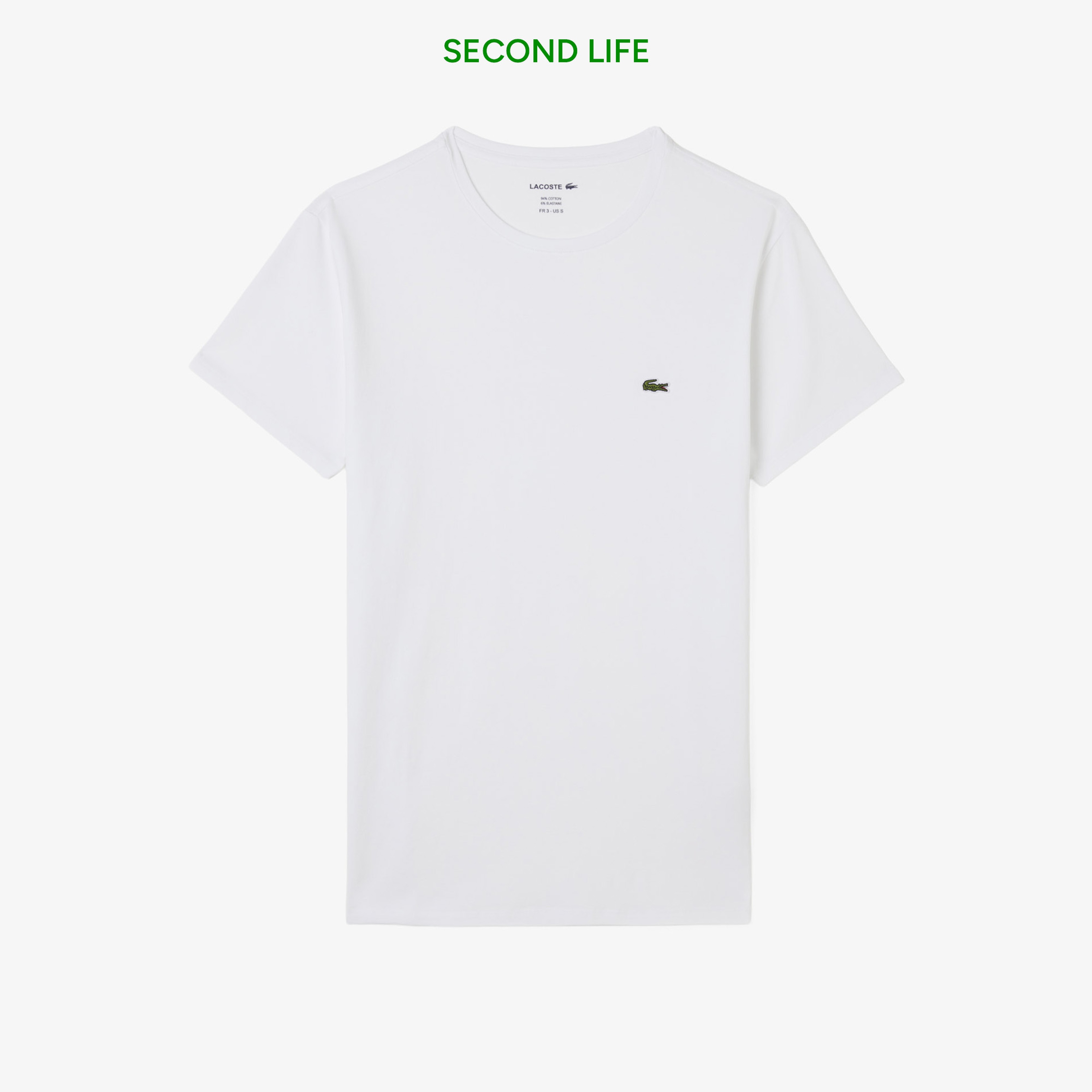 Erkek Slim Fit Bisiklet Yaka Beyaz T-Shirt