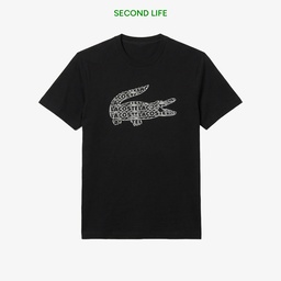 Erkek Regular Fit Bisiklet Yaka Baskılı Siyah T-Shirt Siyah