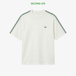 Erkek Relaxed Fit Bisiklet Yaka Baskılı Beyaz T-Shirt Beyaz