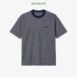 Erkek Oversize Fit Bisiklet Yaka Lacivert T-Shirt Lacivert