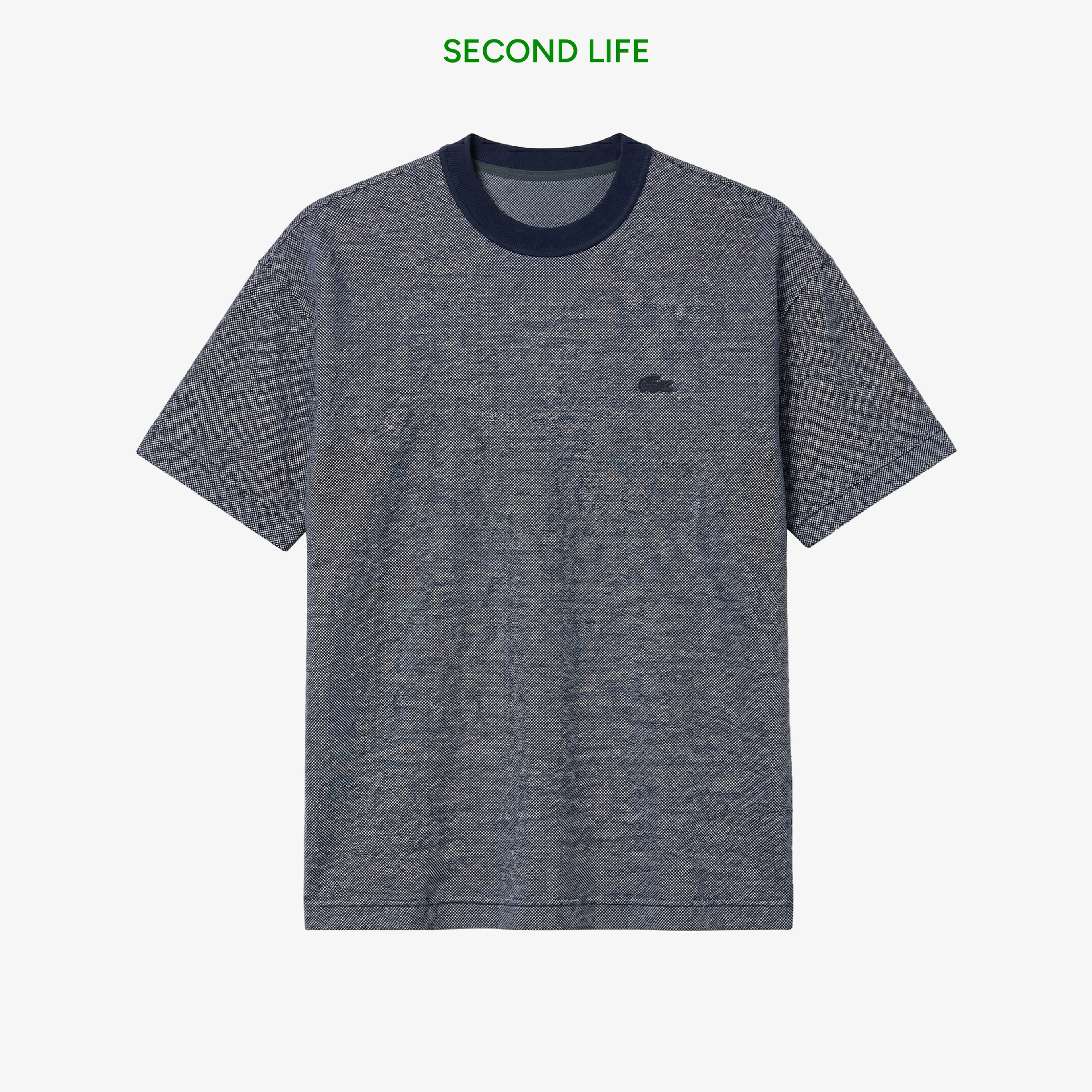 Erkek Oversize Fit Bisiklet Yaka Lacivert T-Shirt Erkek Oversize Fit Bisiklet Yaka Lacivert T-Shirt
