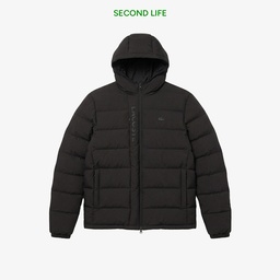 Erkek Regular Fit Kapüşonlu Siyah Şişme Mont Siyah