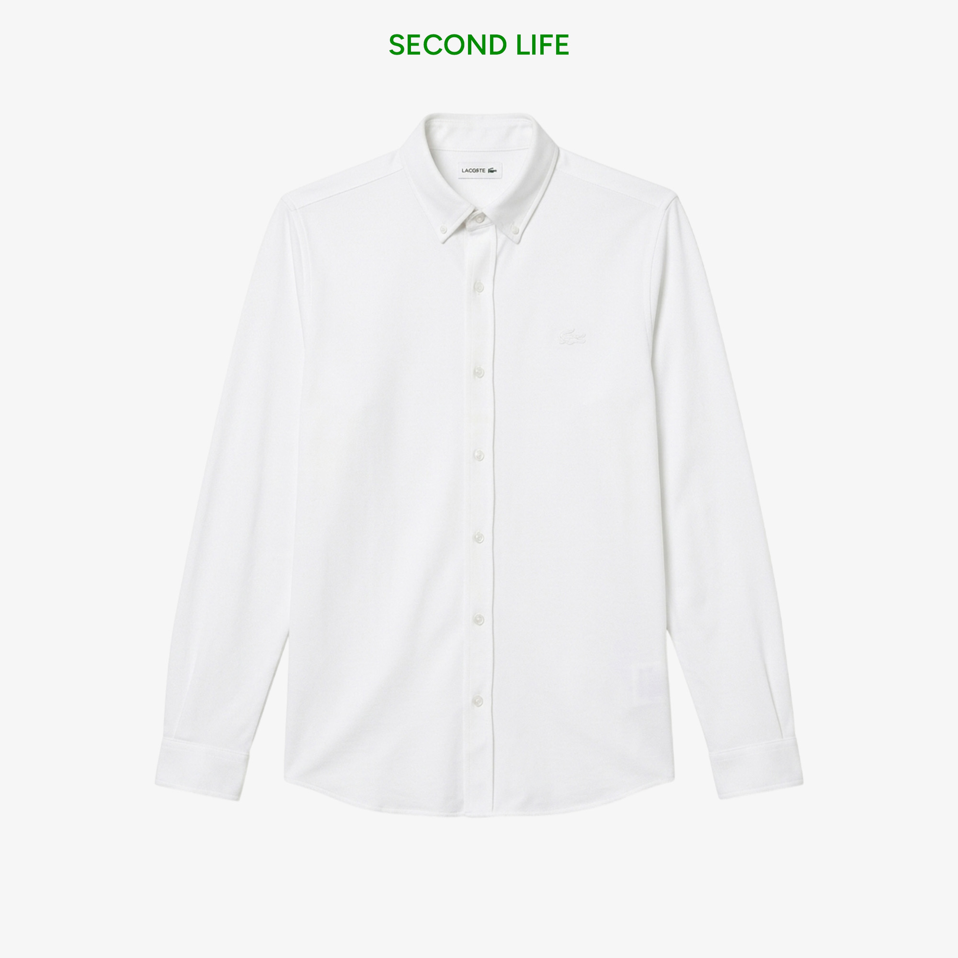 Erkek Slim Fit Düğmeli Yaka Beyaz Gömlek Erkek Slim Fit Düğmeli Yaka Beyaz Gömlek