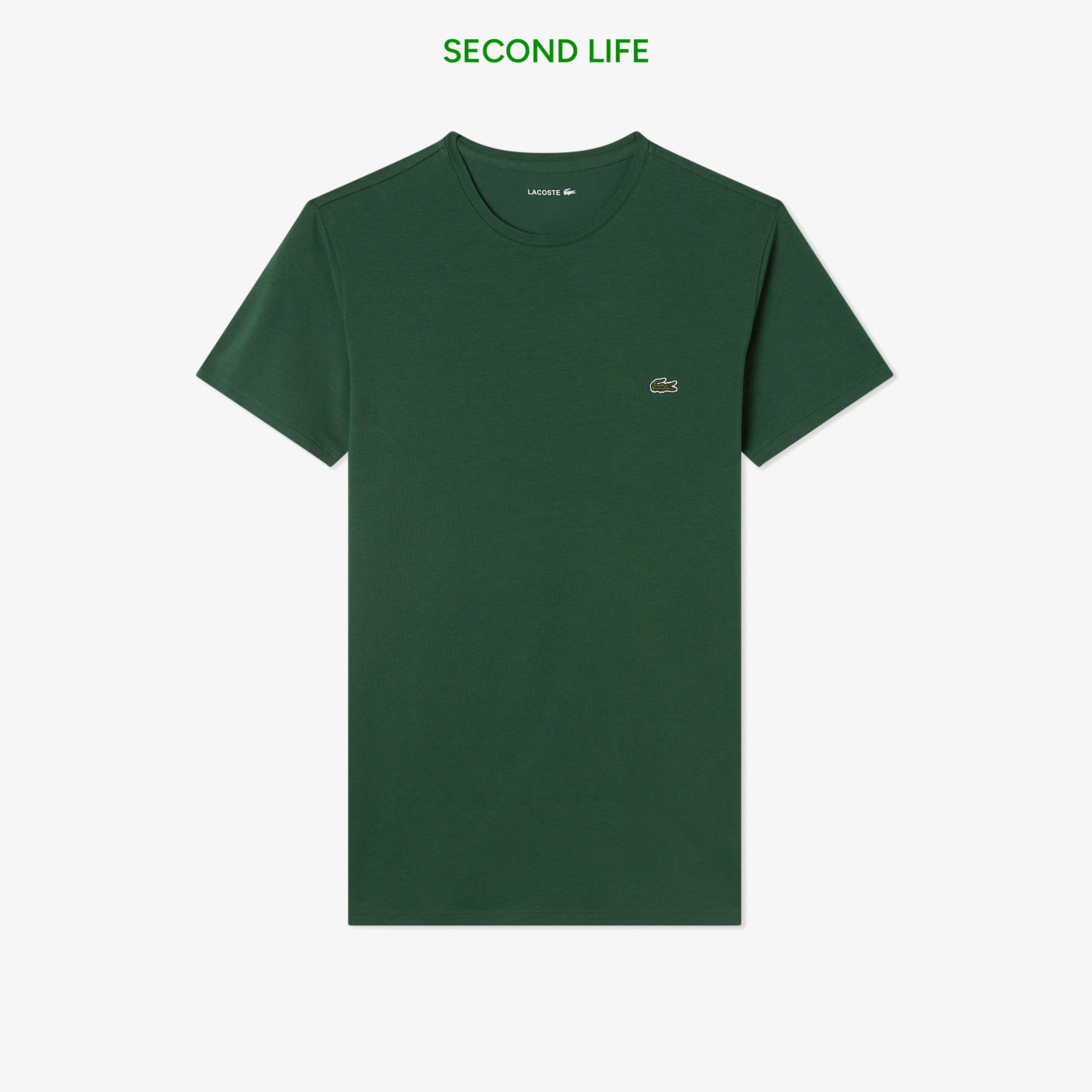 Erkek Slim Fit Bisiklet Yaka Koyu Yeşil T-Shirt Erkek Slim Fit Bisiklet Yaka Koyu Yeşil T-Shirt