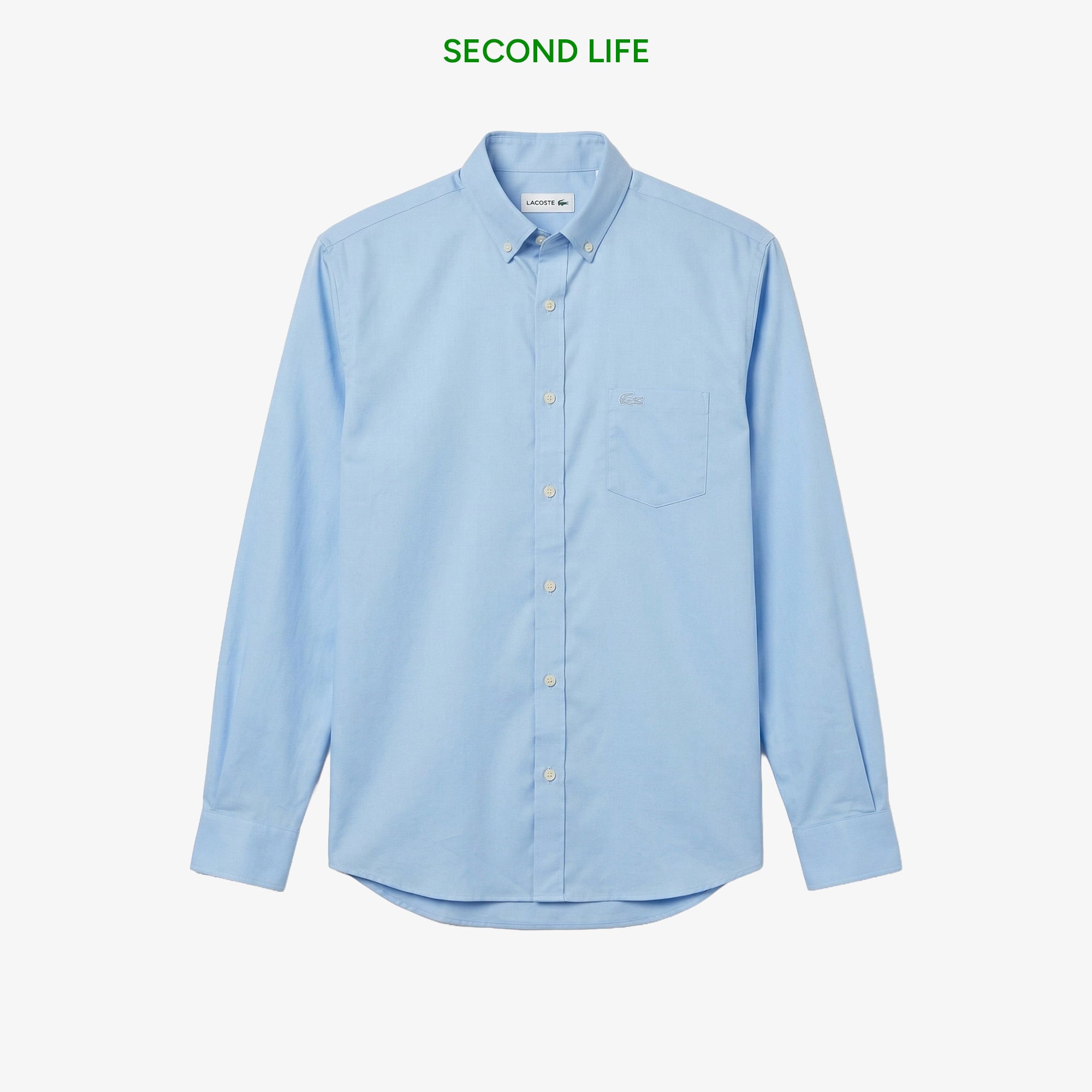 Lacoste İkinci El Erkek Regular Fit Düğmeli Yaka Mavi Gömlek