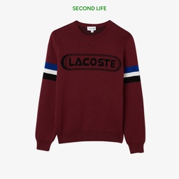 Erkek Regular Fit Bisiklet Yaka Renk Bloklu Bordo Triko Bordo