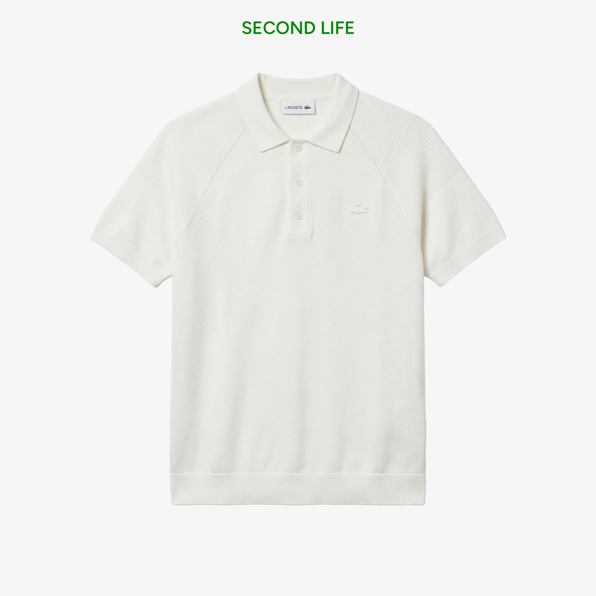 Erkek Regular Fit Kısa Kollu Polo Yaka Beyaz Triko