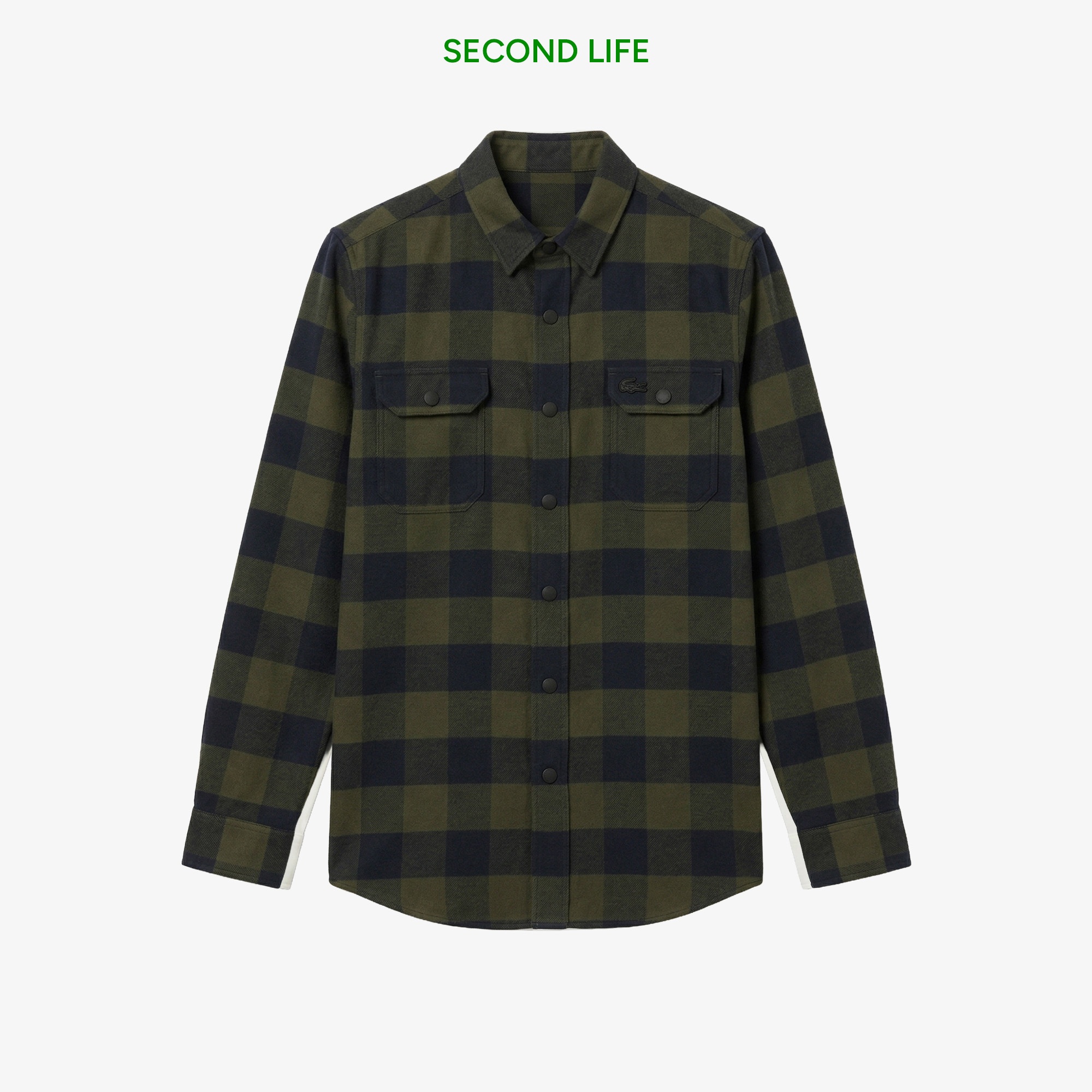 Erkek Slim Fit Ekose Yeşil Gömlek