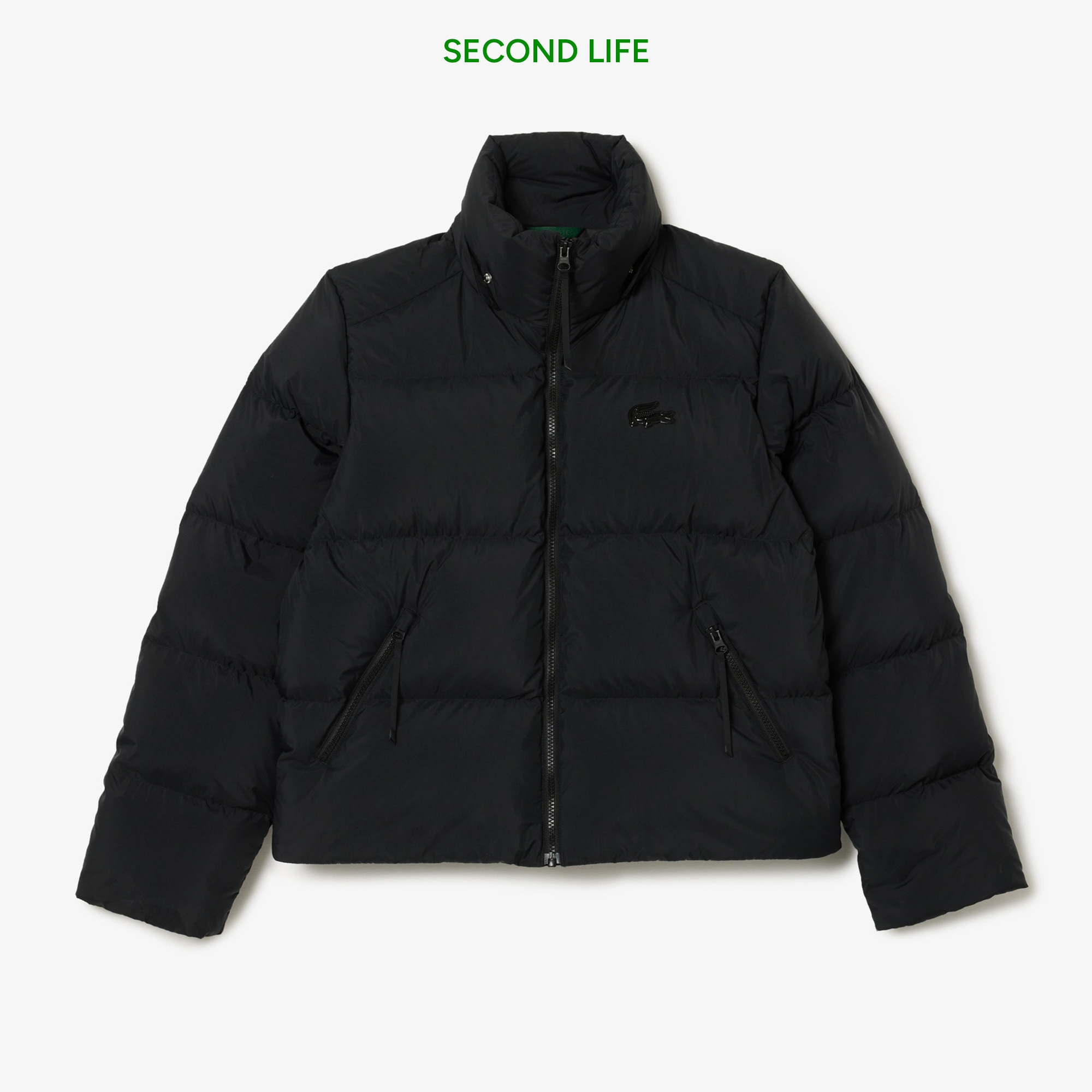 Kadın Relaxed Fit Kapüşonlu Siyah Şişme Mont