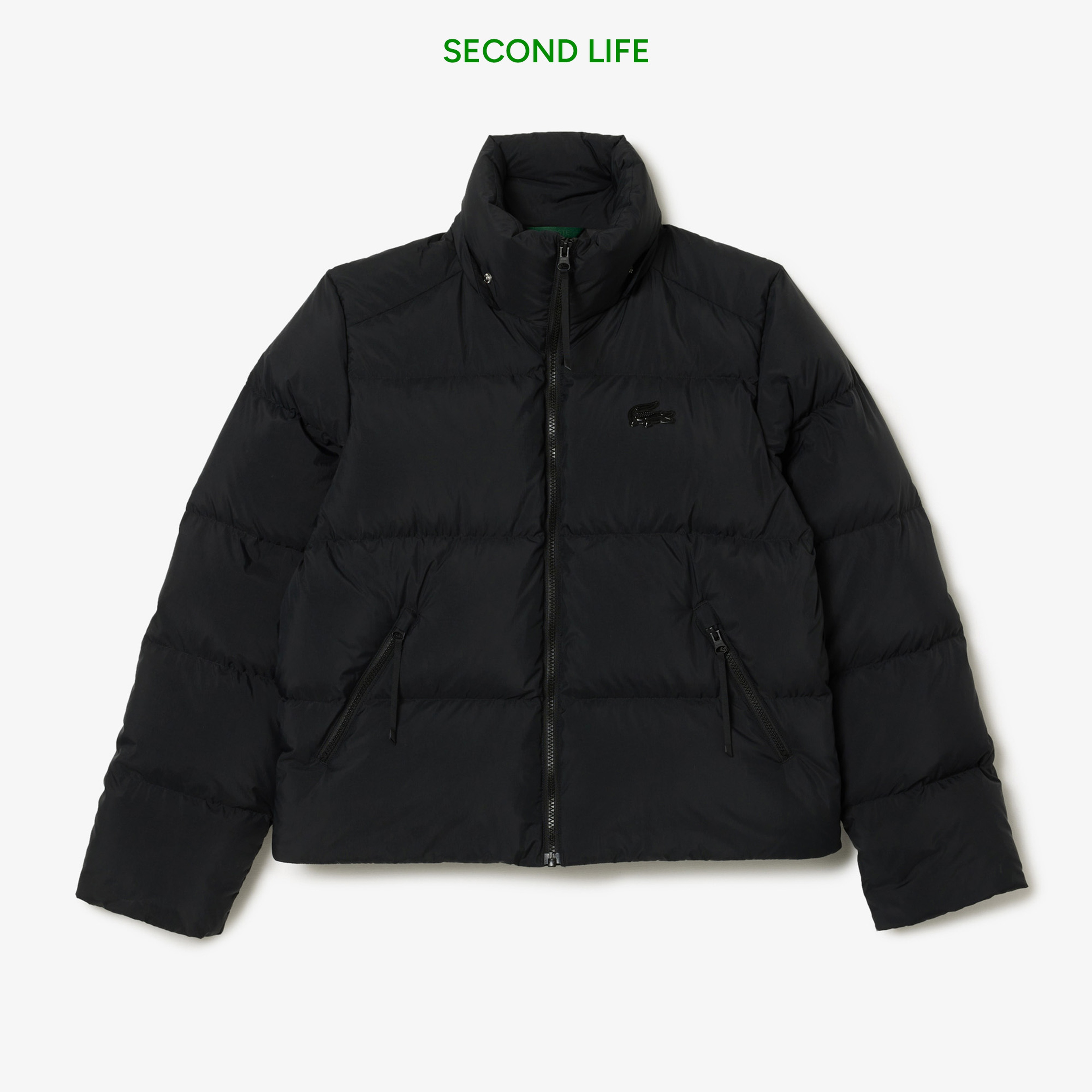Kadın Relaxed Fit Kapüşonlu Siyah Şişme Mont