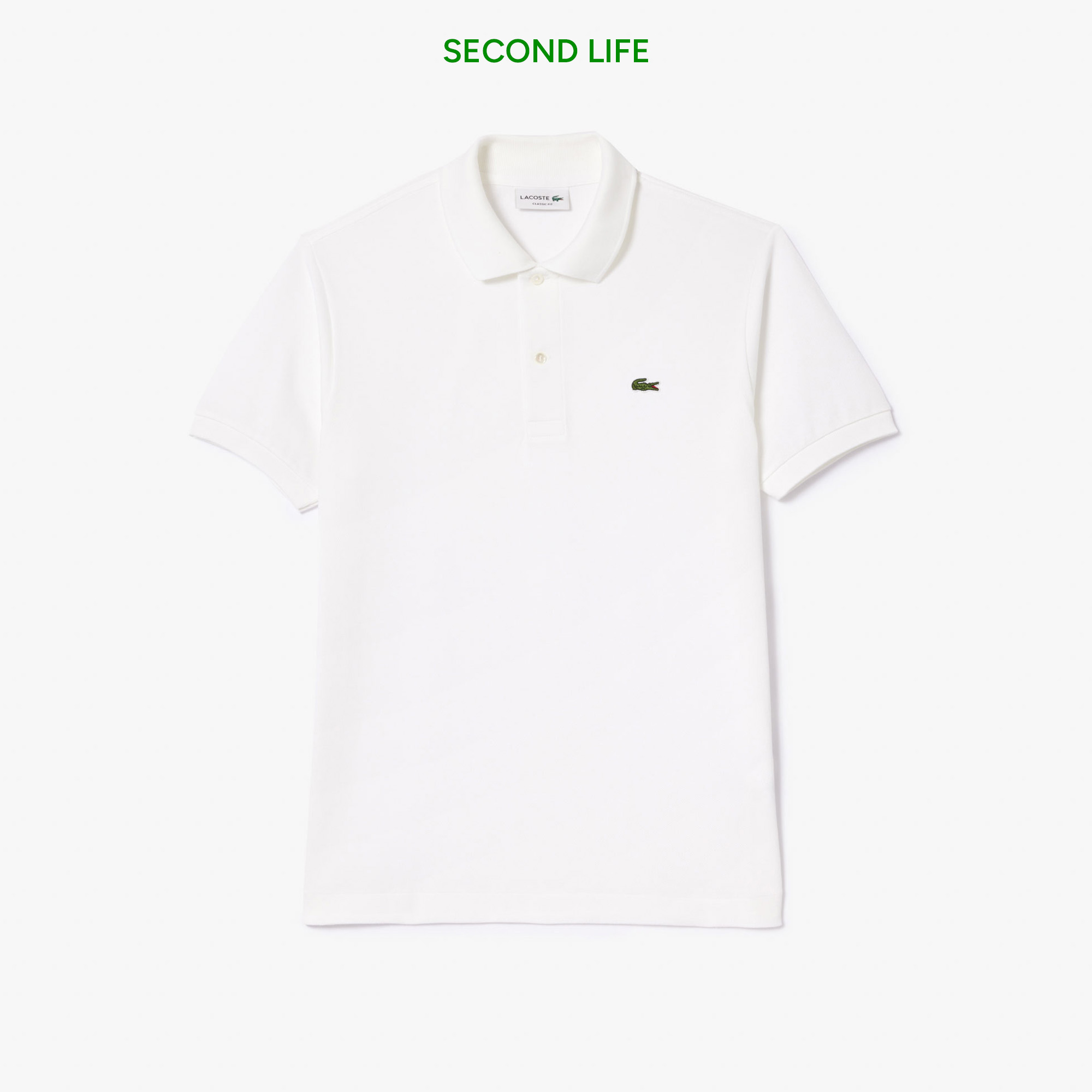 Lacoste İkinci El L.12.12 Erkek Classic Fit Beyaz Polo