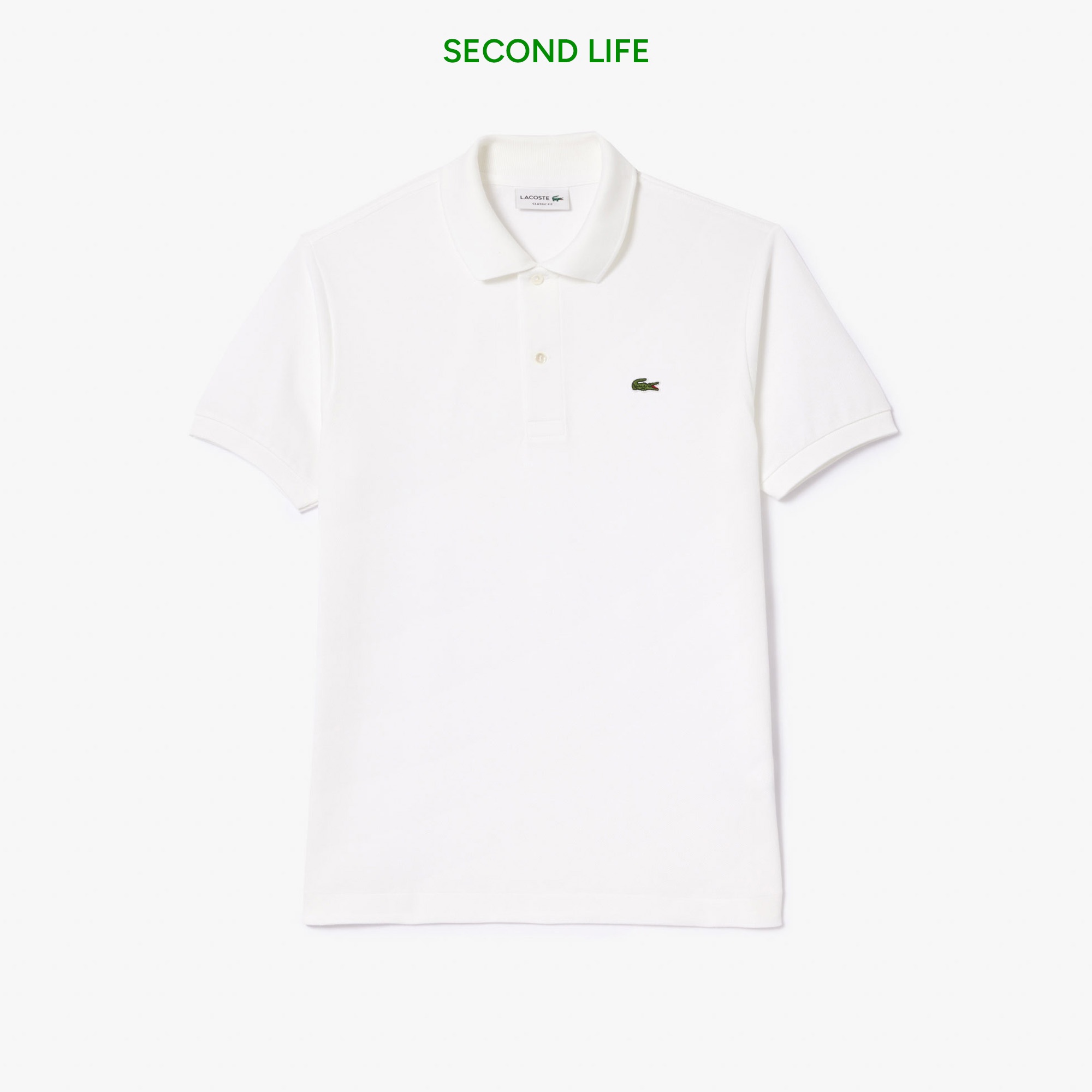 L.12.12 Erkek Classic Fit Beyaz Polo