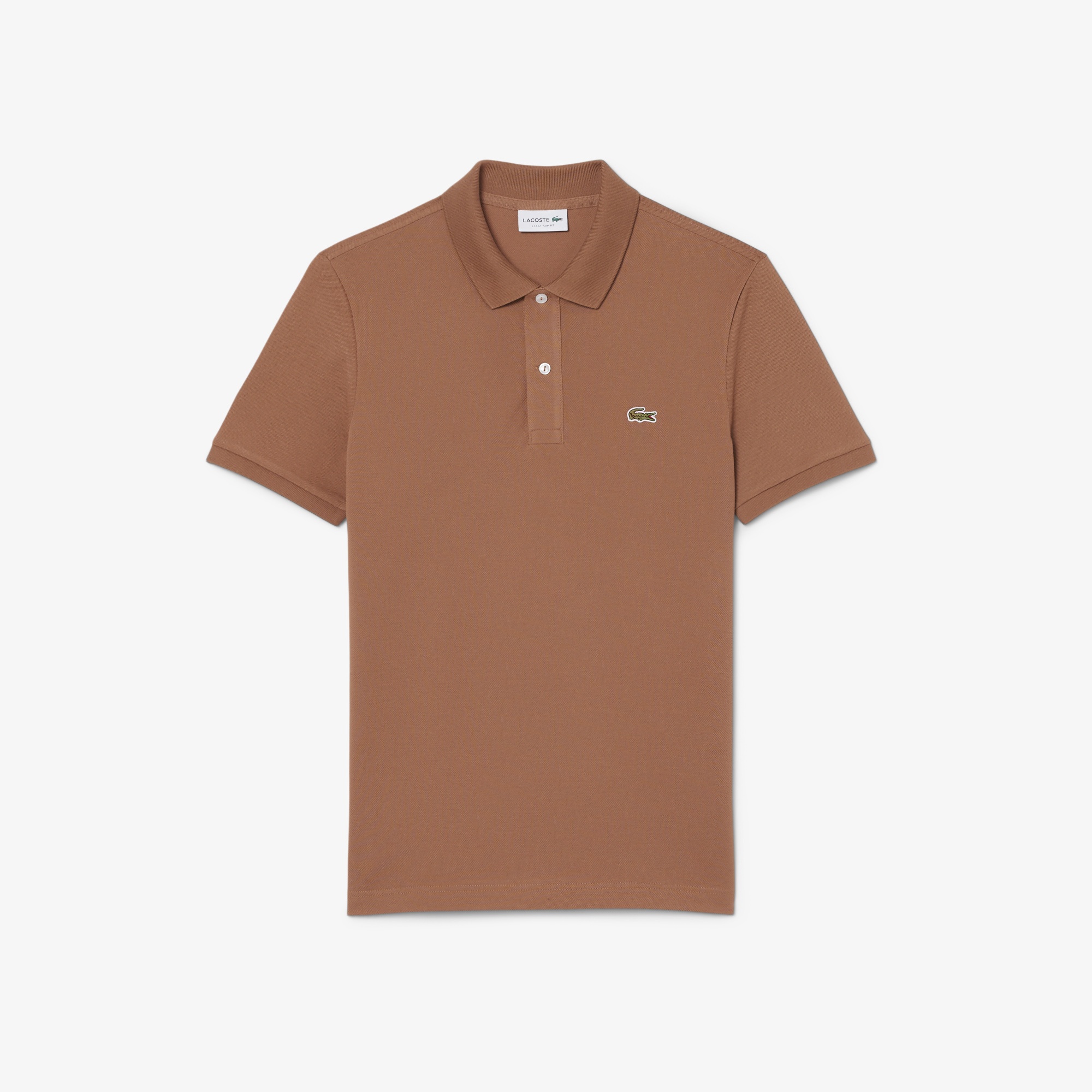 L.12.12 Erkek Slim Fit Polo Yaka Kahverengi Polo