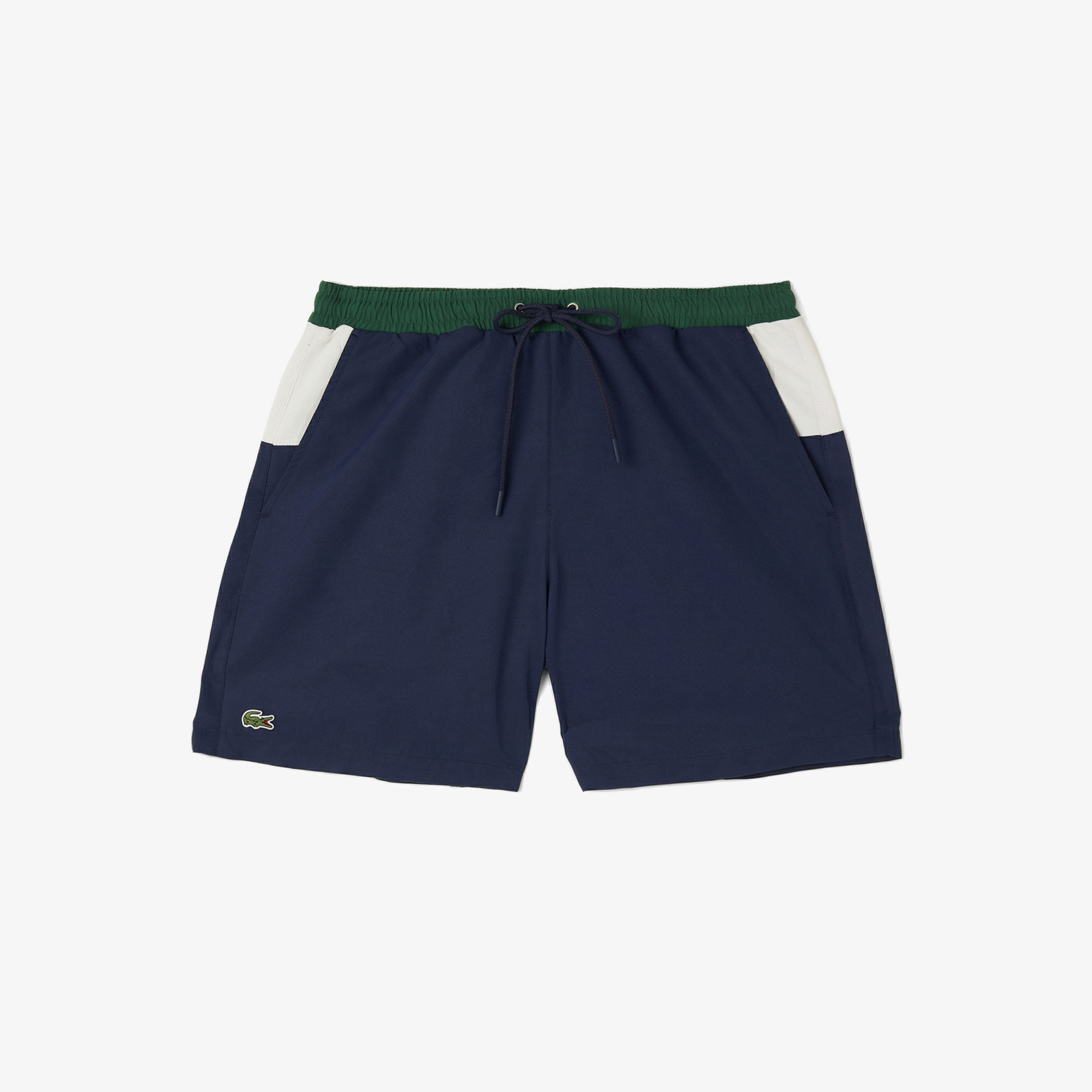 Lacoste Erkek Regular Fit Renk Bloklu Lacivert Deniz Şortu görsel 6