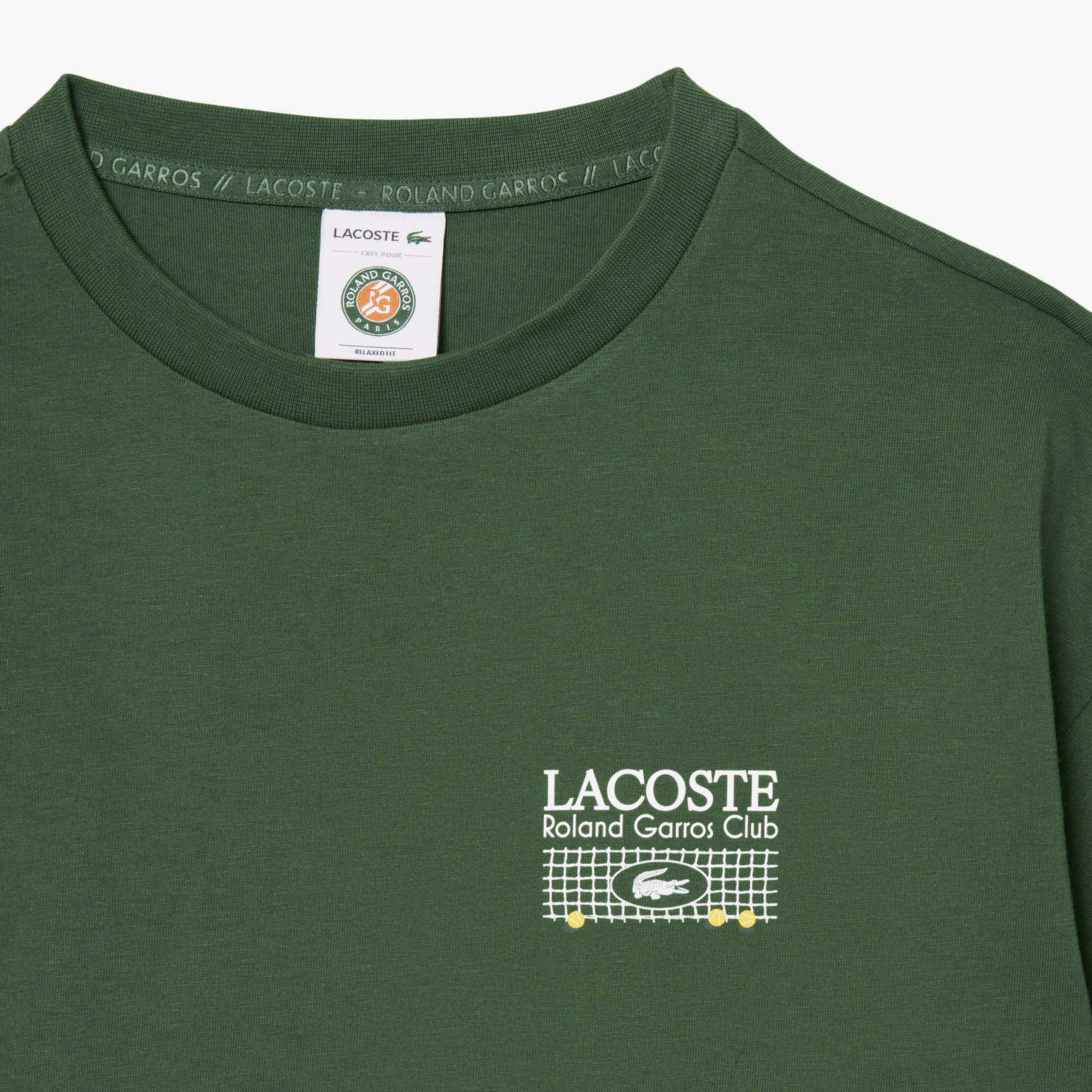 Lacoste Kadın Relaxed Fit Baskılı Koyu Yeşil T-Shirt görsel 7
