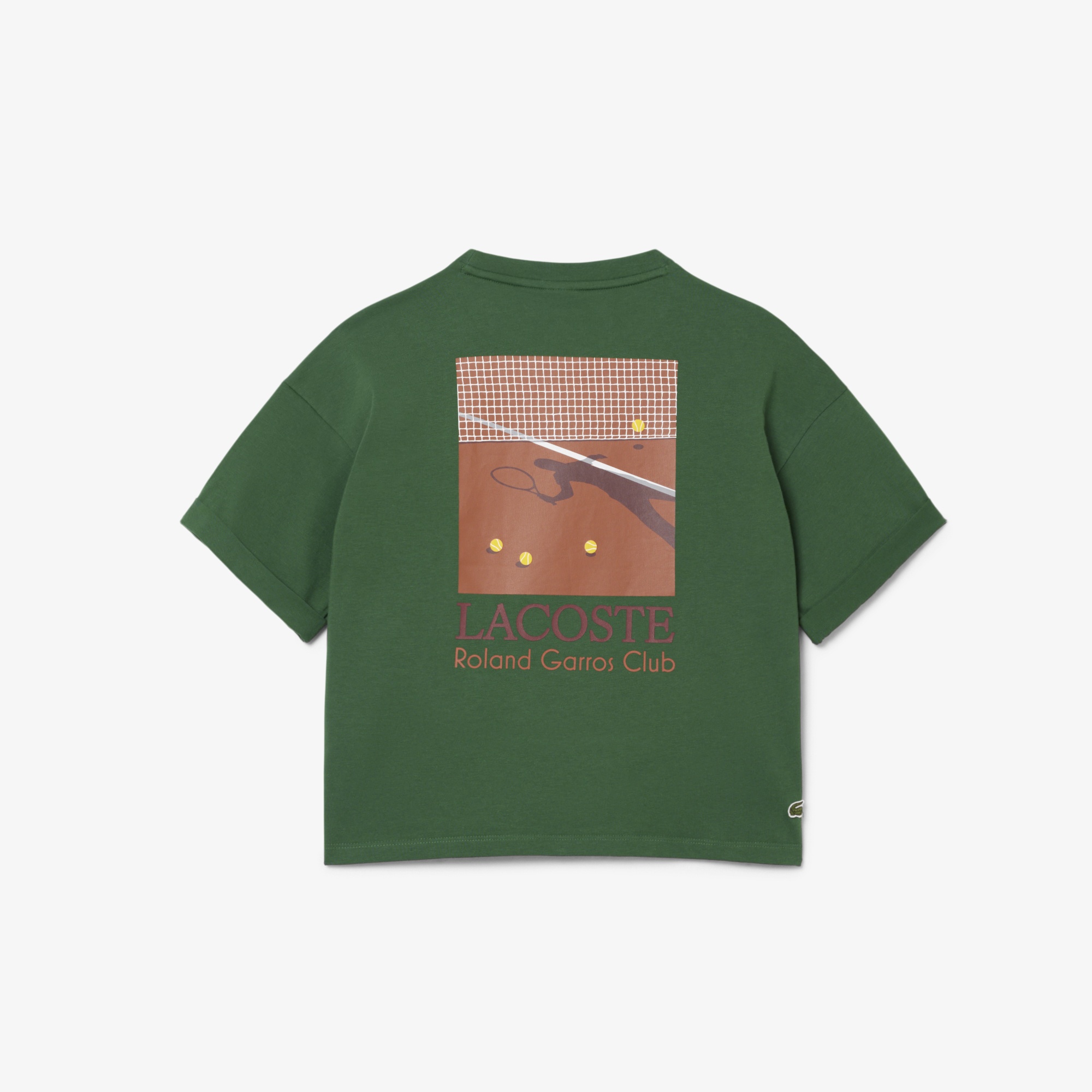 Kadın Relaxed Fit Baskılı Koyu Yeşil T-Shirt