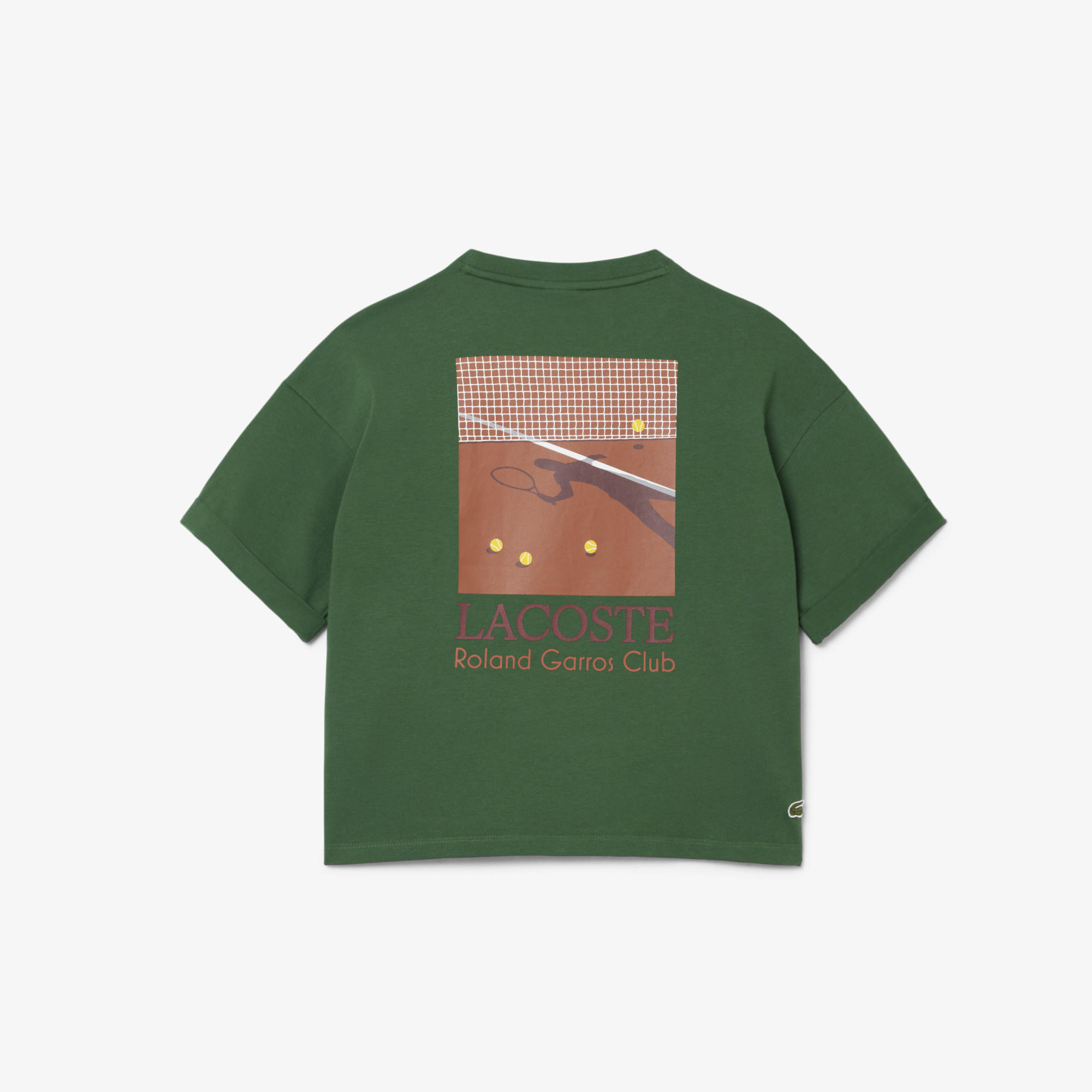 Kadın Relaxed Fit Baskılı Koyu Yeşil T-Shirt