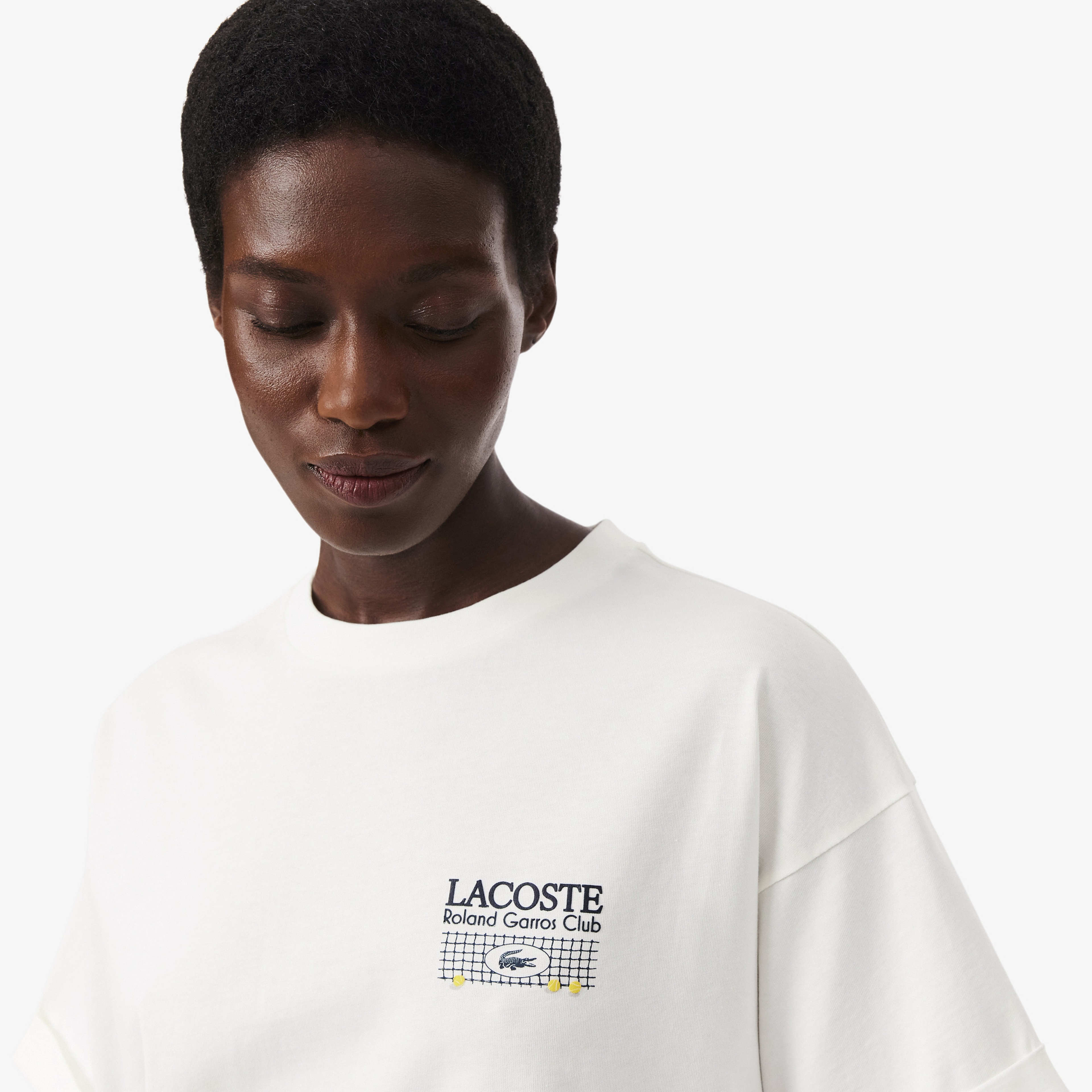 Kadın Relaxed Fit Baskılı Beyaz T-Shirt