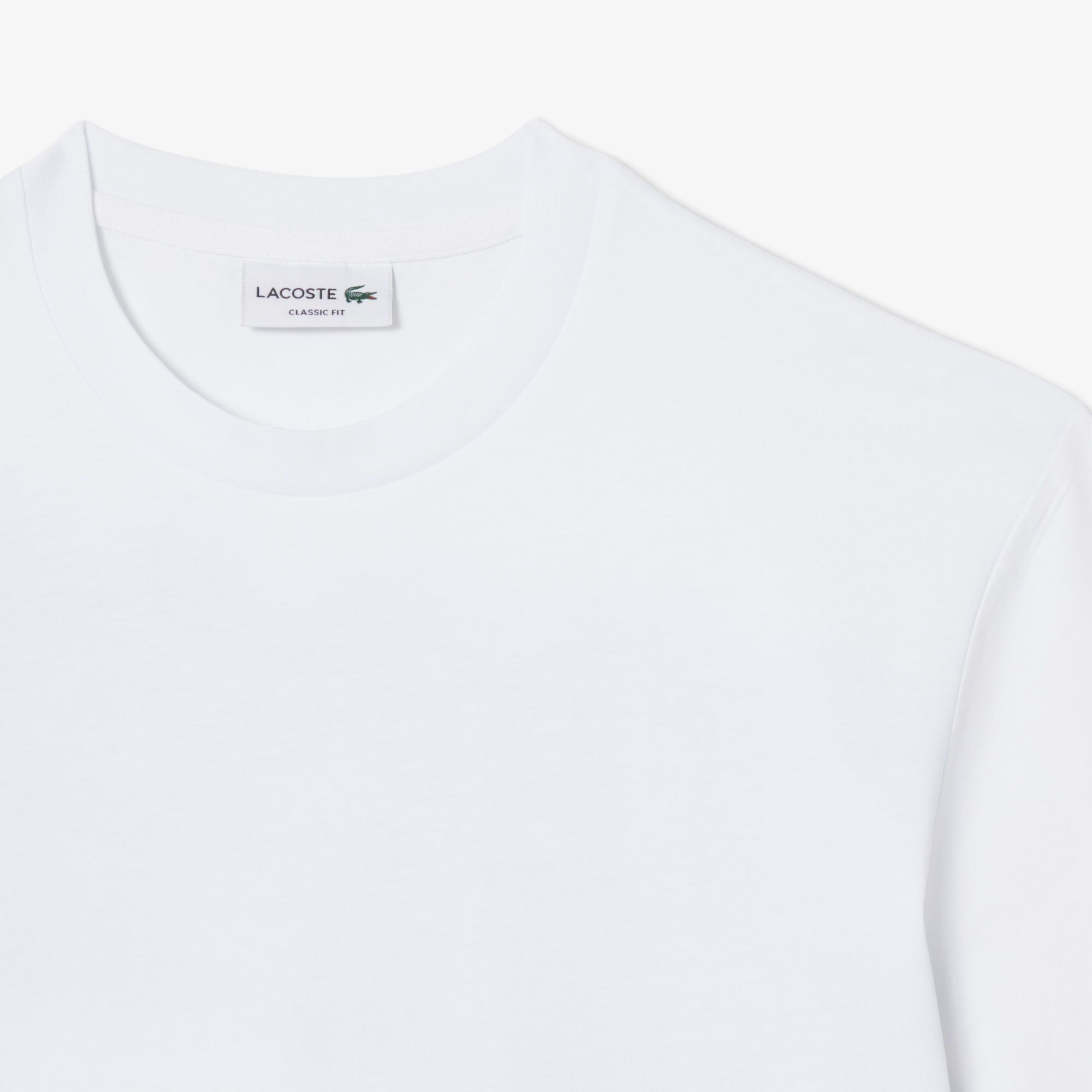 Lacoste Erkek Classic Fit Beyaz T-Shirt görsel 7