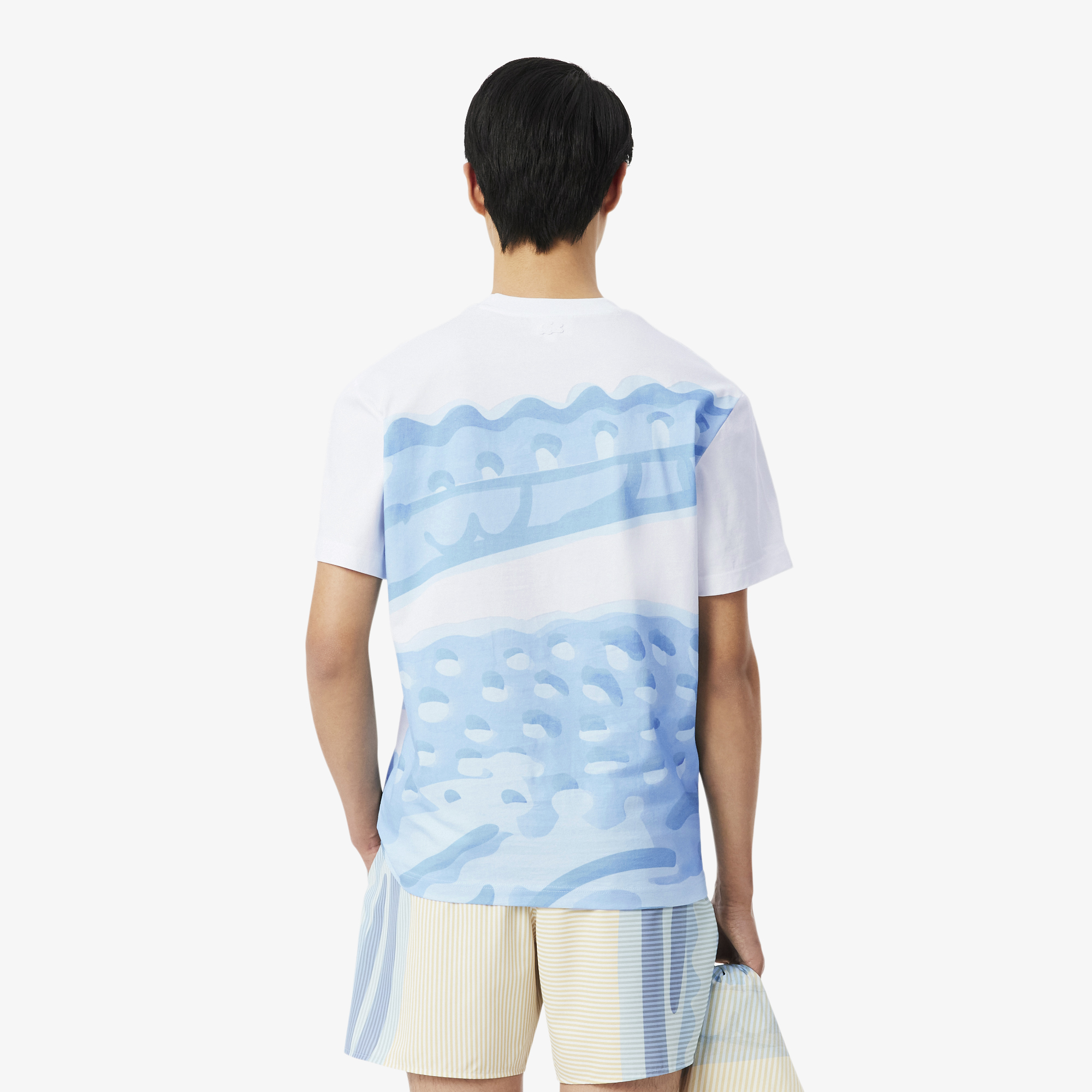 Lacoste Erkek Classic Fit Beyaz T-Shirt görsel 3