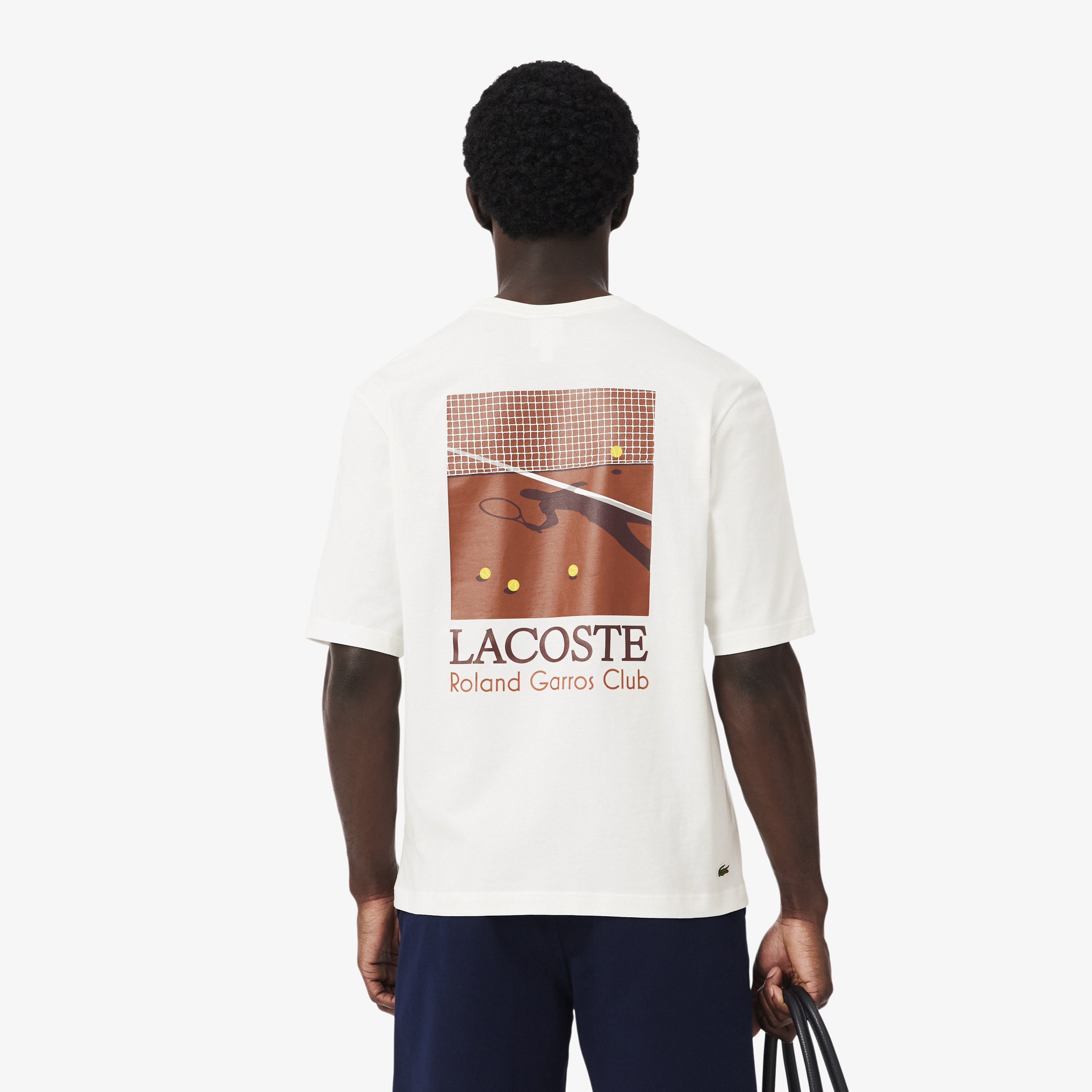 Erkek Relaxed Fit Baskılı Beyaz T-Shirt