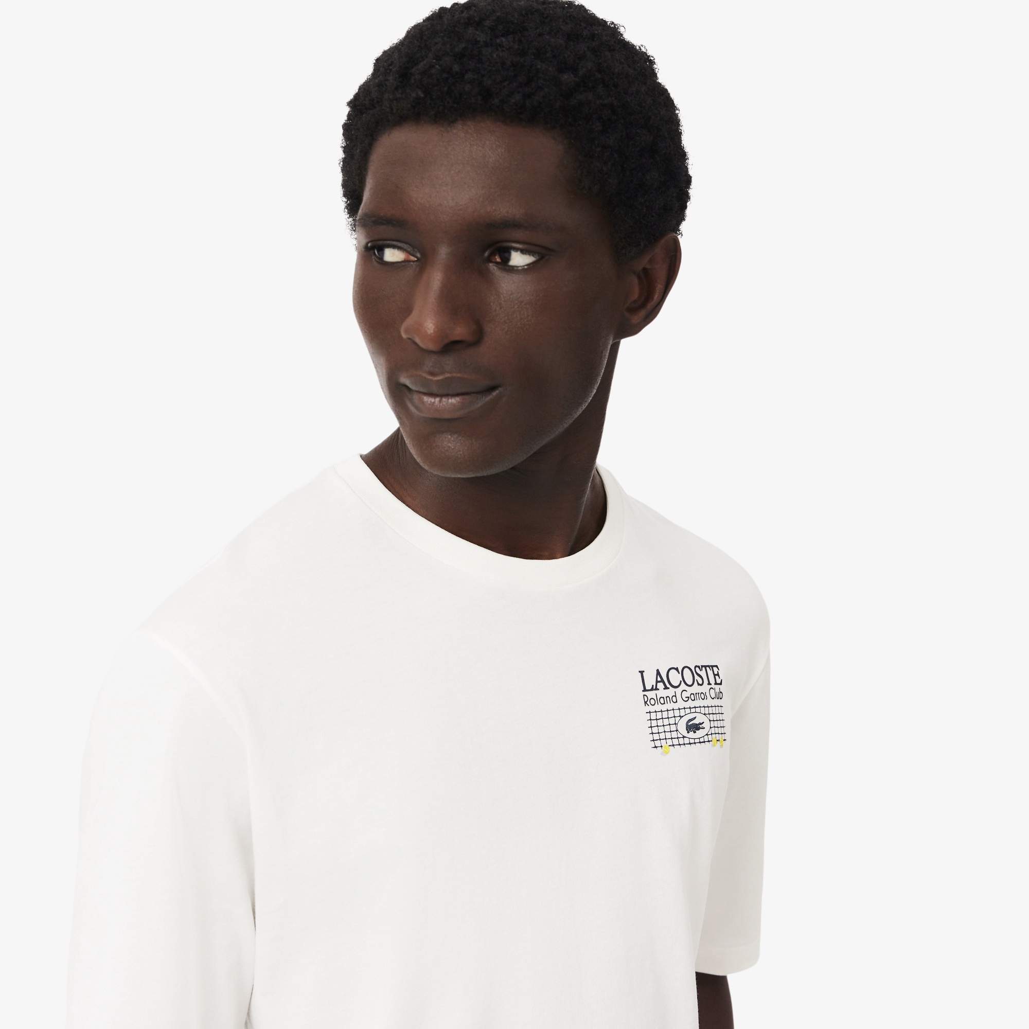 Erkek Relaxed Fit Baskılı Beyaz T-Shirt