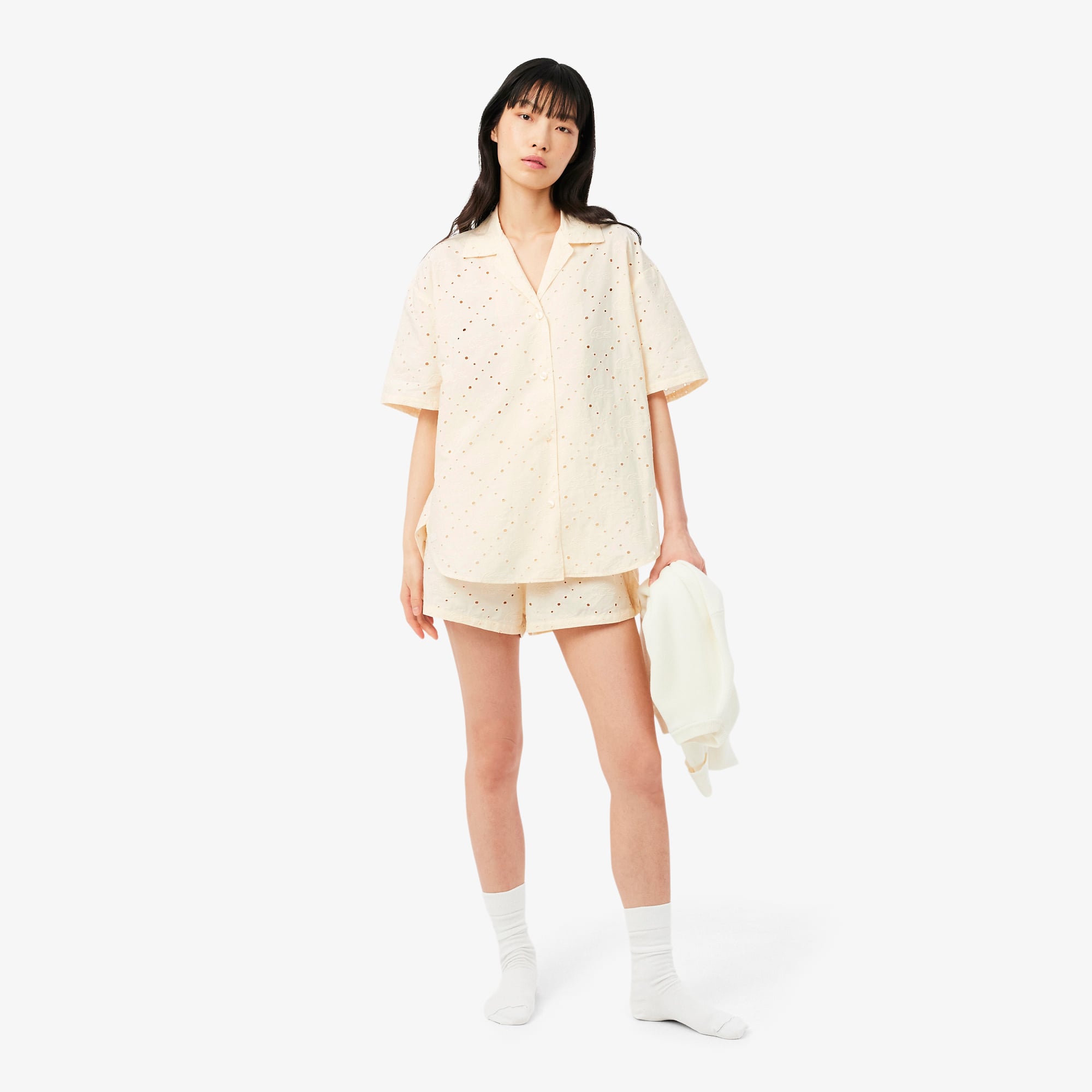 Lacoste Kadın Krem Pijama görsel 5