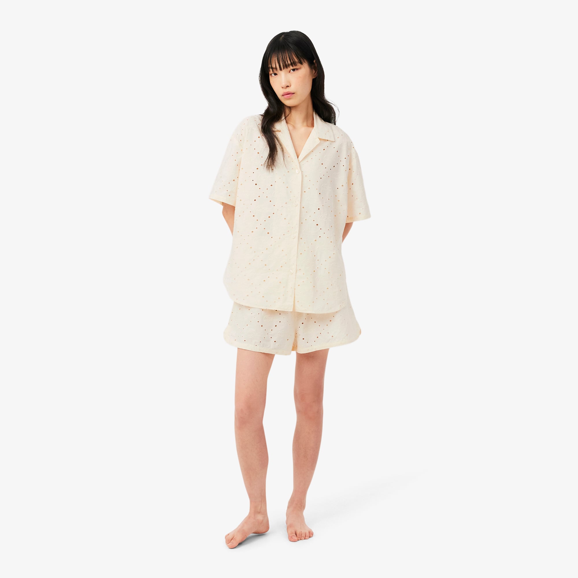 Lacoste Kadın Krem Pijama