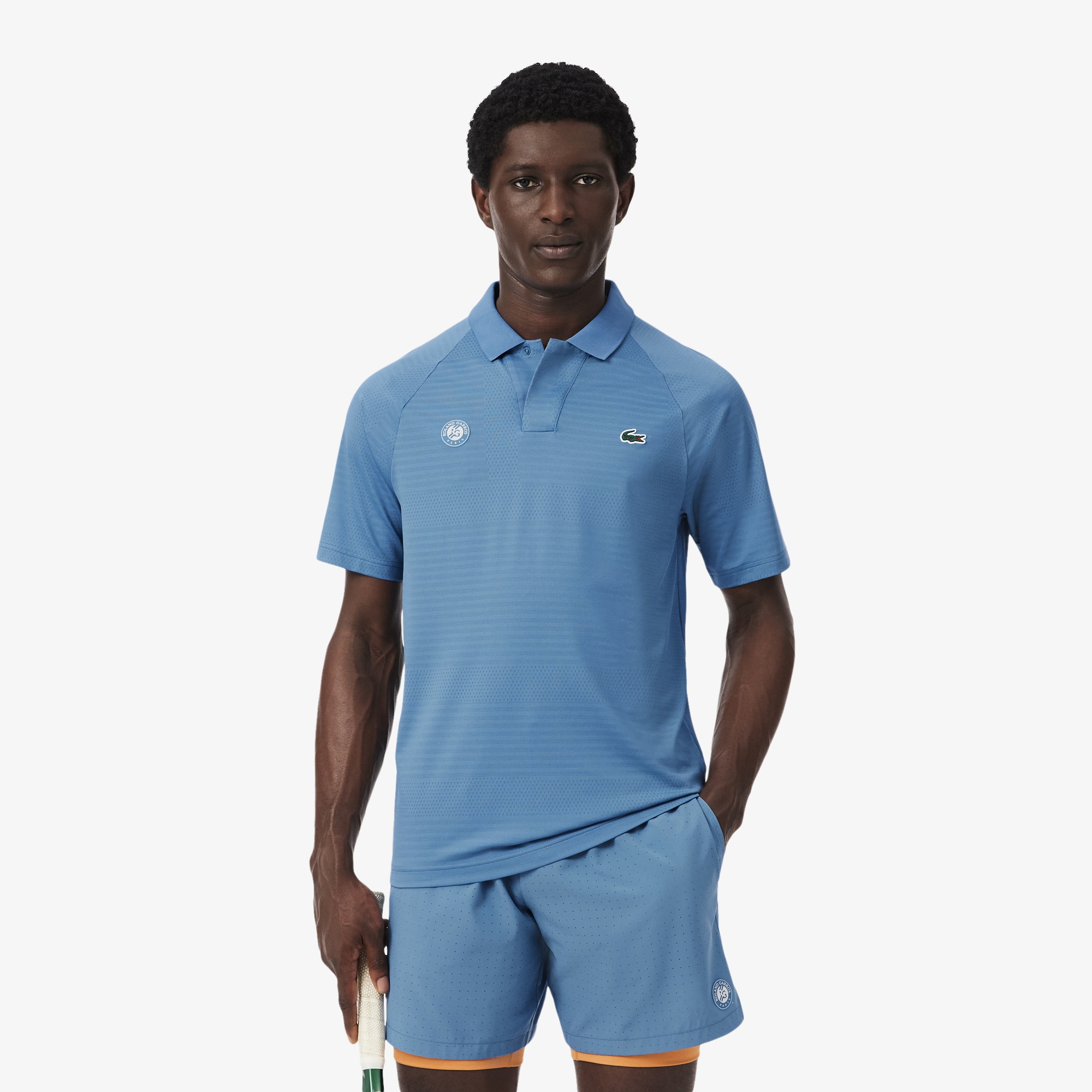 Erkek Slim Fit Mavi Polo