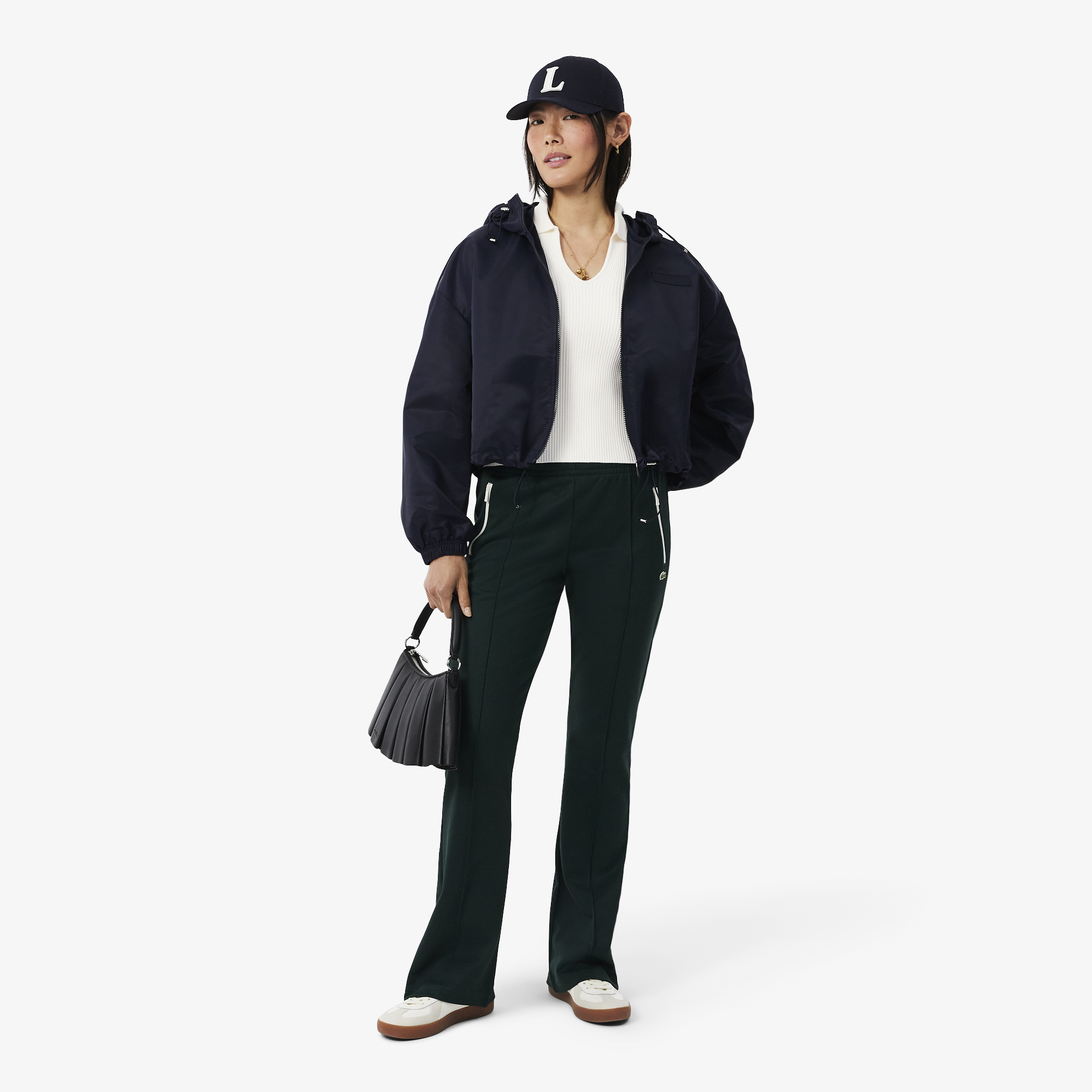 Lacoste Kadın Slim Fit Kısa Kollu Polo Yaka Beyaz Triko görsel 4