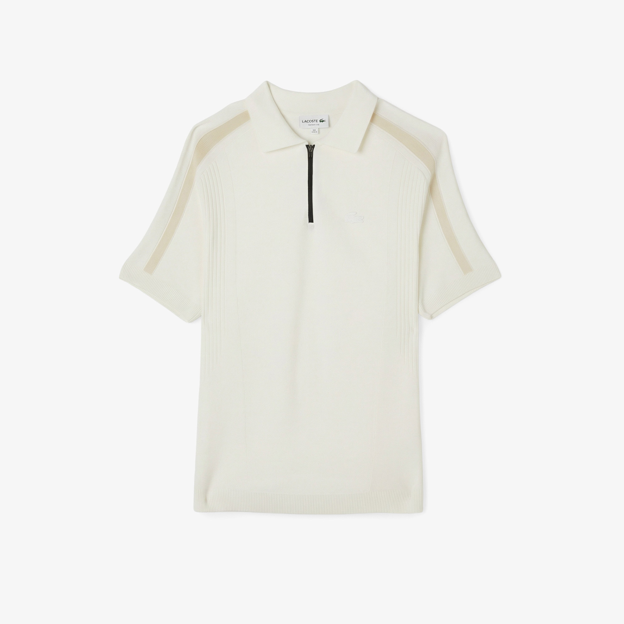 Lacoste Erkek Classic Fit Kısa Kollu Polo Yaka Krem Triko görsel 3