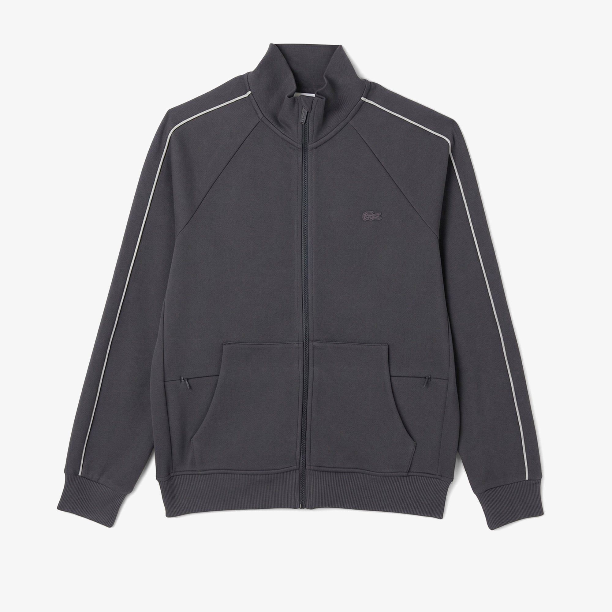 Lacoste Erkek Regular Fit Fermuarlı Koyu Gri Sweatshirt görsel 5