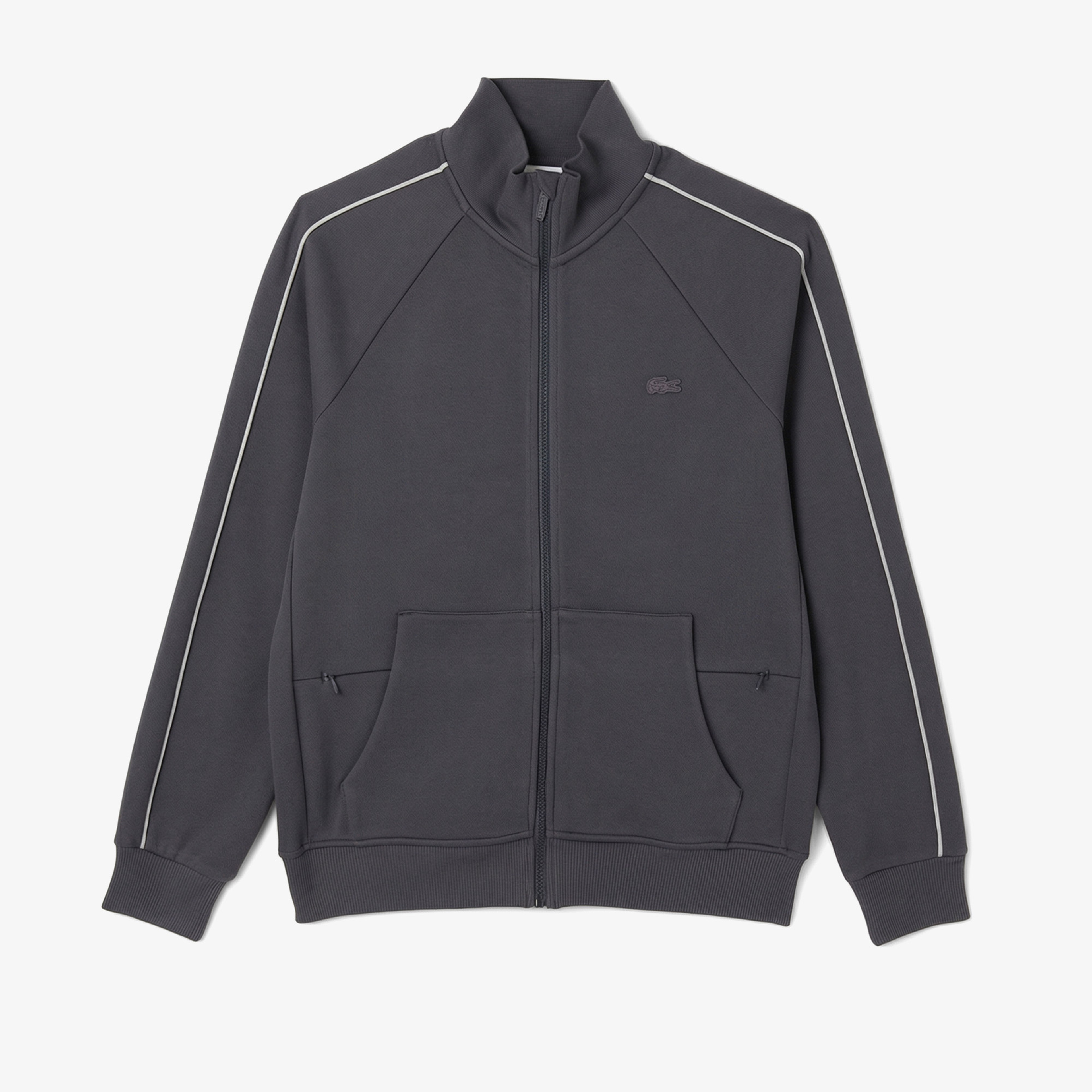 Erkek Regular Fit Fermuarlı Koyu Gri Sweatshirt